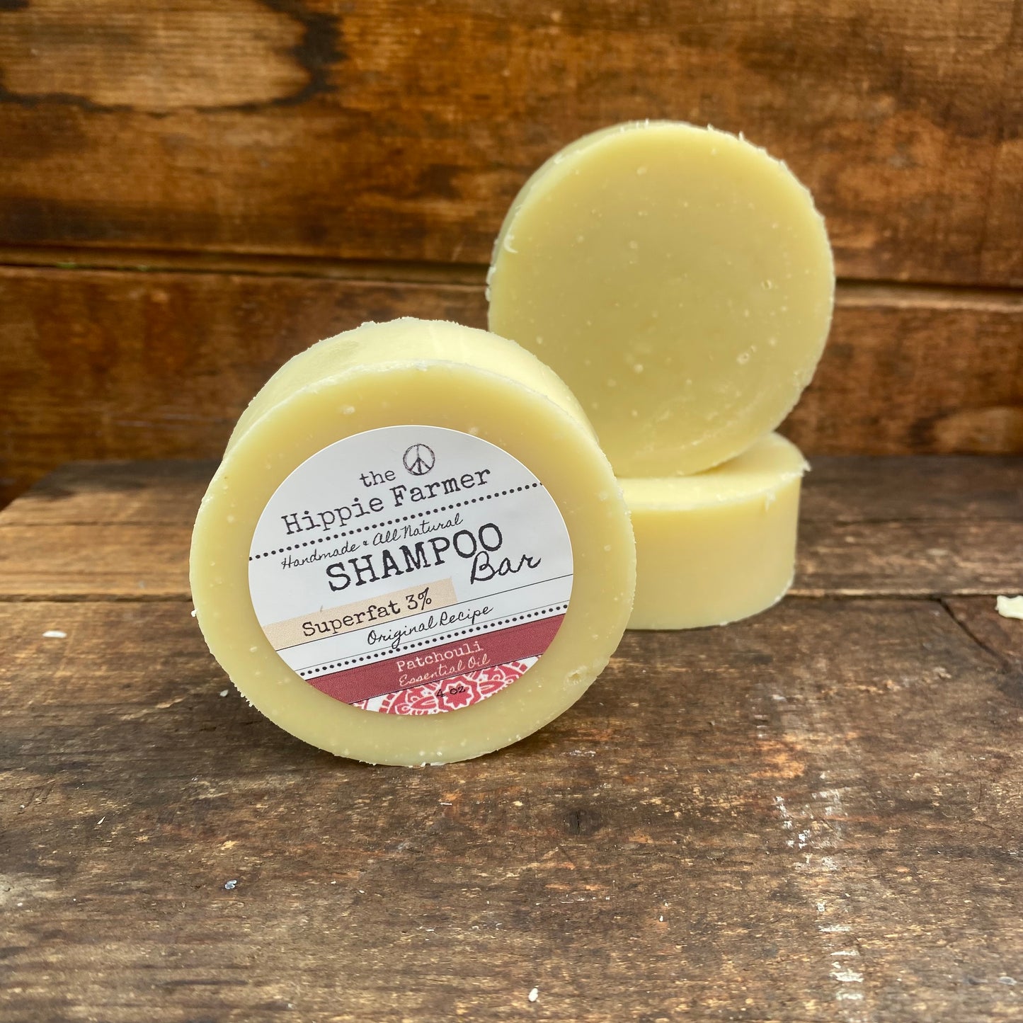 Shampoo Soap Bar - Patchouli Essential Oil - 3% or 10% Superfat - The Hippie Farmer