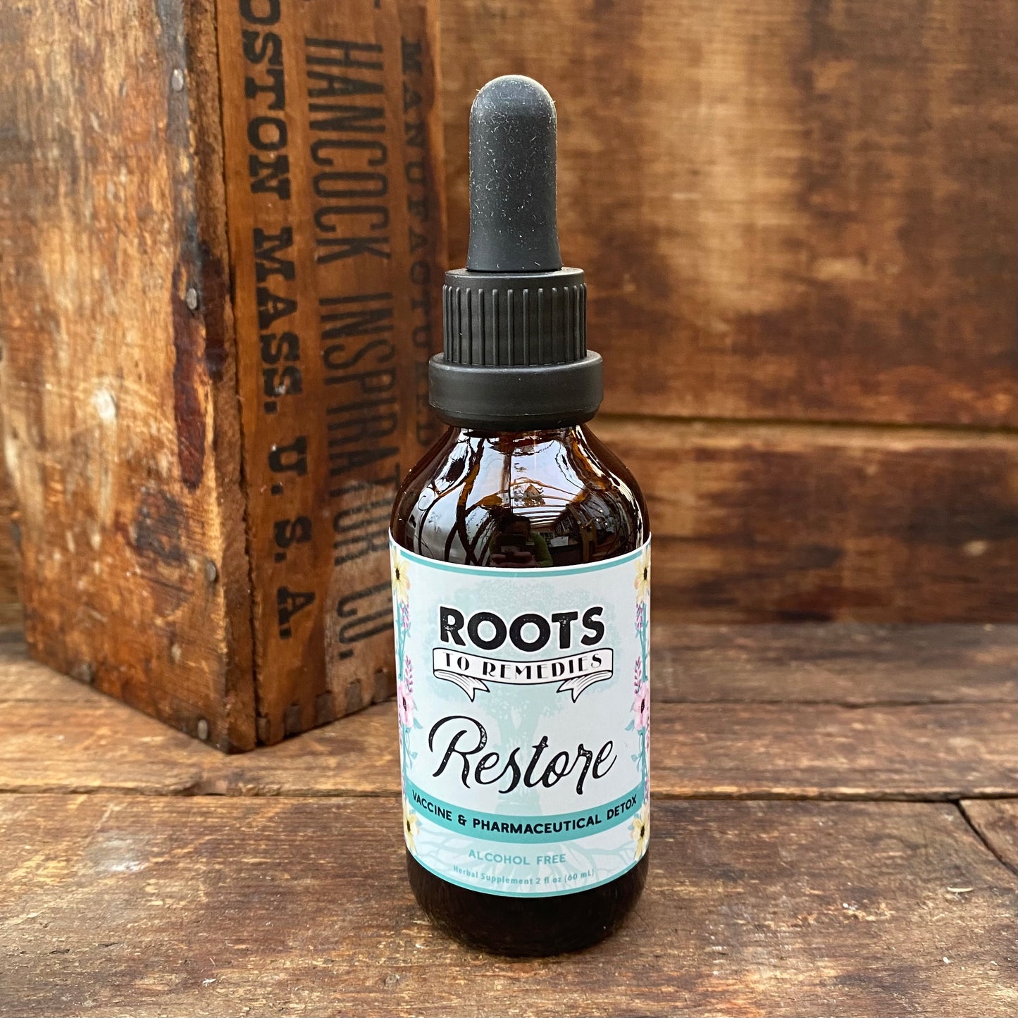 RESTORE - Vaccine & Pharmaceutical Detox - (Alcohol Free) 2 fl oz- by Roots to Remedies - The Hippie Farmer