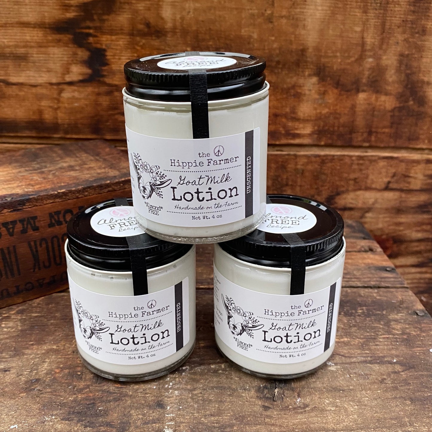 Goat Milk Lotion - Unscented - Almond Free Recipe - The Hippie Farmer