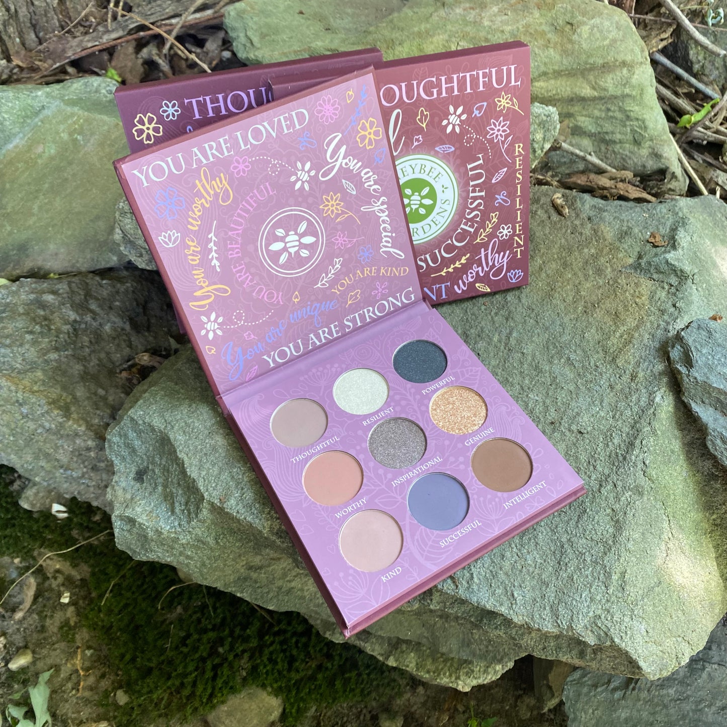 Eyeshadow Palette - Power of Positivity- Talc FREE - 9 Shades by Honeybee Gardens - The Hippie Farmer