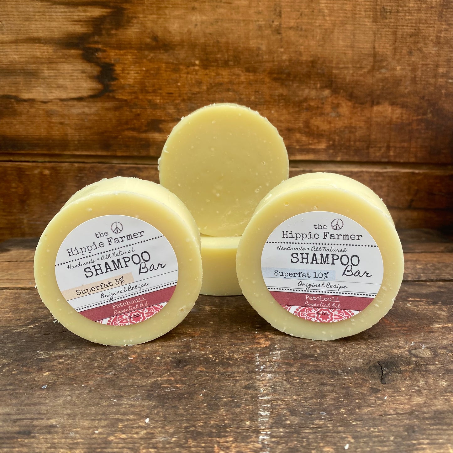 Shampoo Soap Bar - Patchouli Essential Oil - 3% or 10% Superfat - The Hippie Farmer