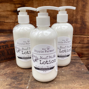 Unscented Goat Milk Lotion - Almond Free Recipe - 4oz or 8oz