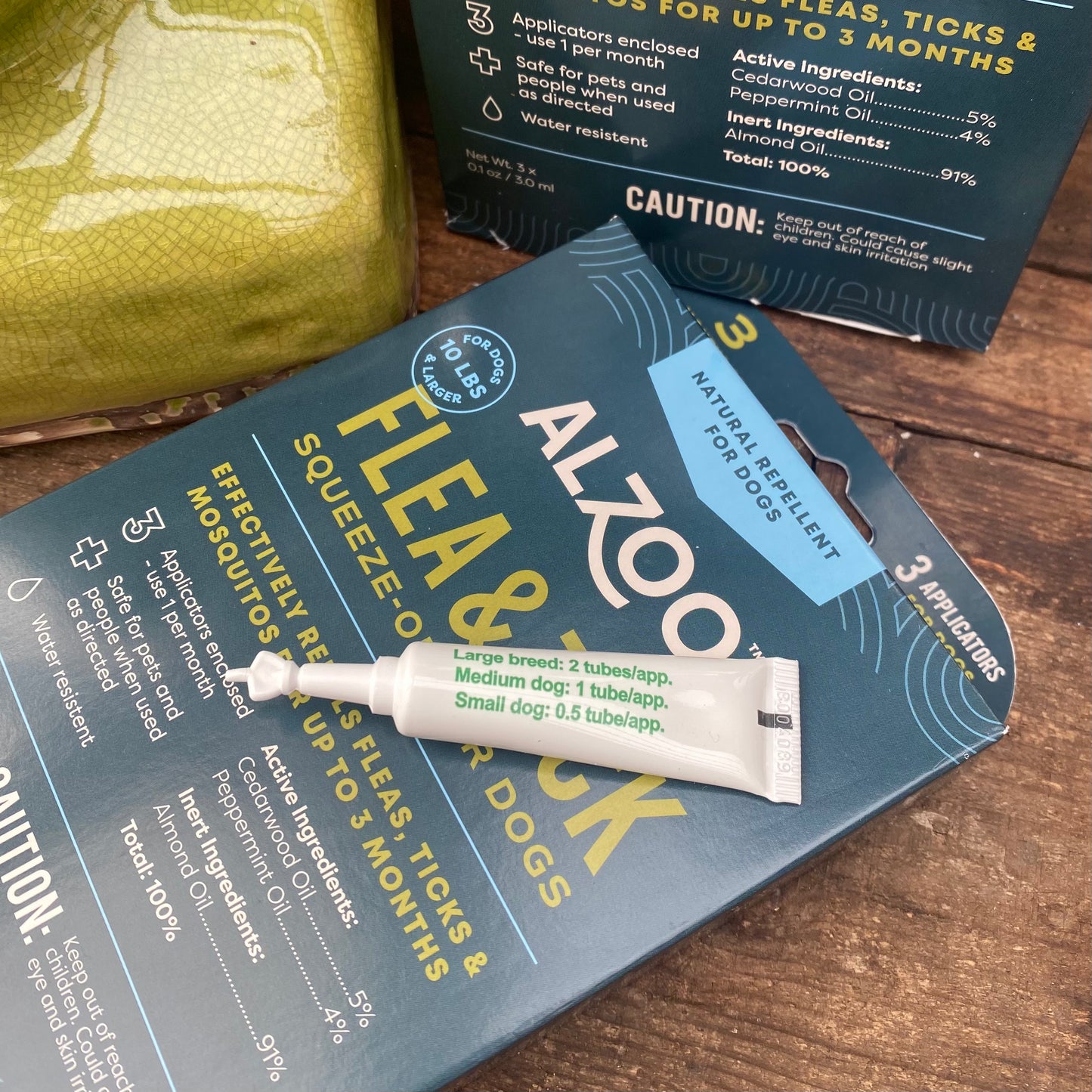 Flea & Tick Natural Repellent for Dogs - Squeeze on - by ALZOO - The Hippie Farmer