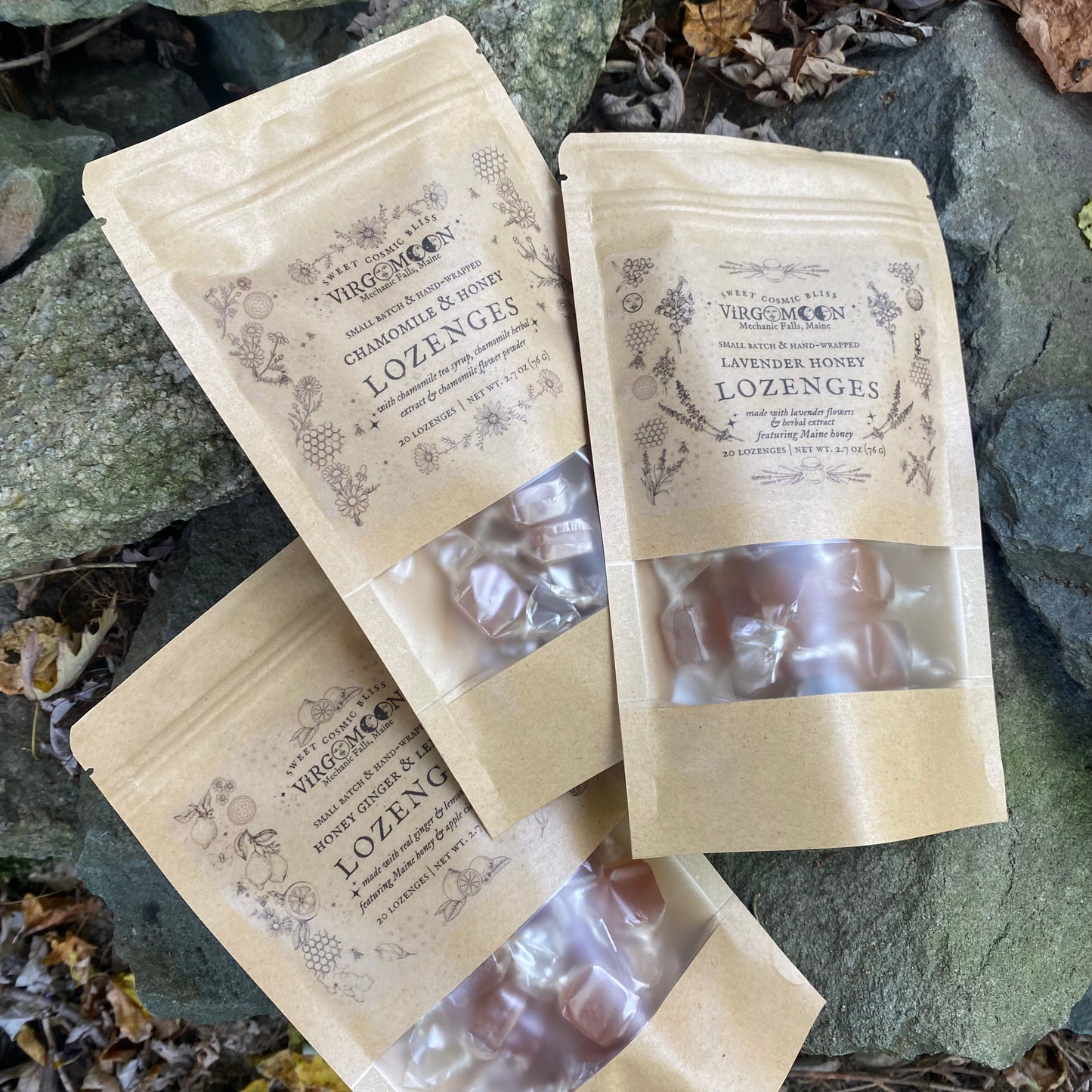 Honey Lozenges - (Ginger & Lemon, Chamomile, or Lavender) - by VirgoMoon - The Hippie Farmer