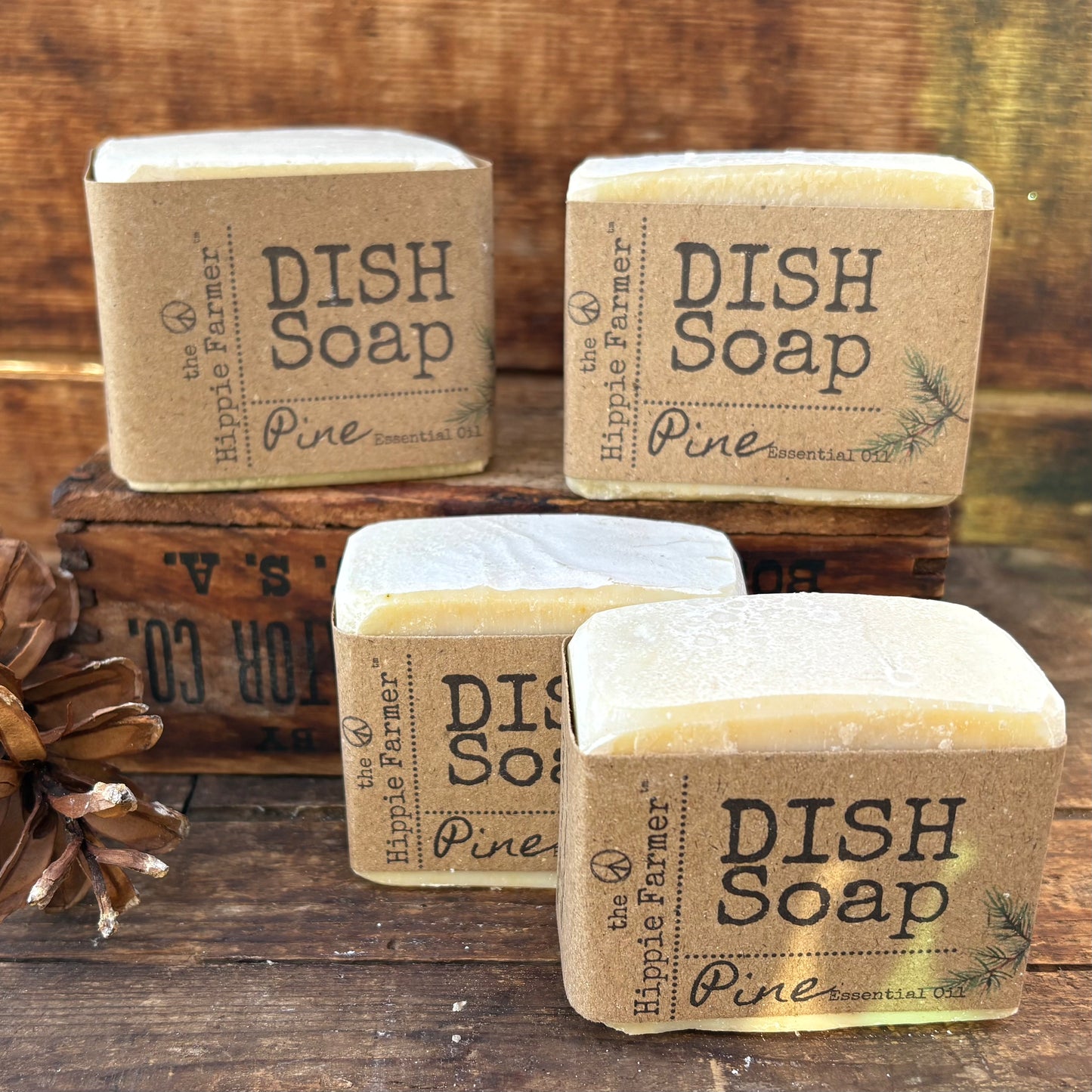 Dish Bar Soap - Pine Essential Oil - Half or Full Bar - The Hippie Farmer