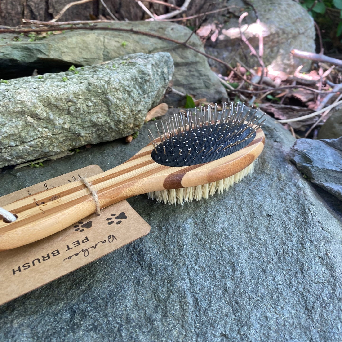 Bamboo Pet Brushes - Small or Large - by Mother Earth ME - The Hippie Farmer