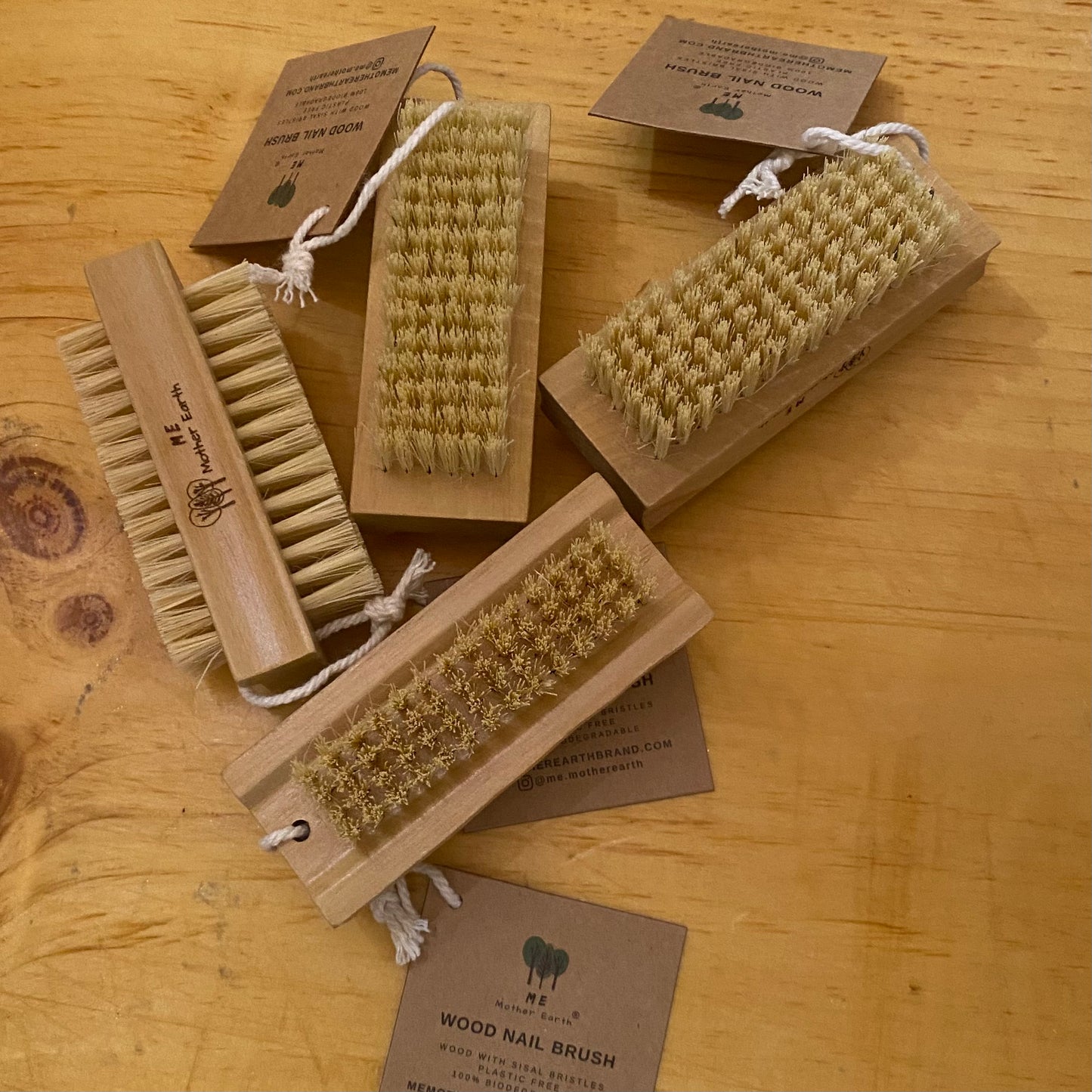 Wood Nail Brush with Sisal Bristles by MotherEarth - The Hippie Farmer