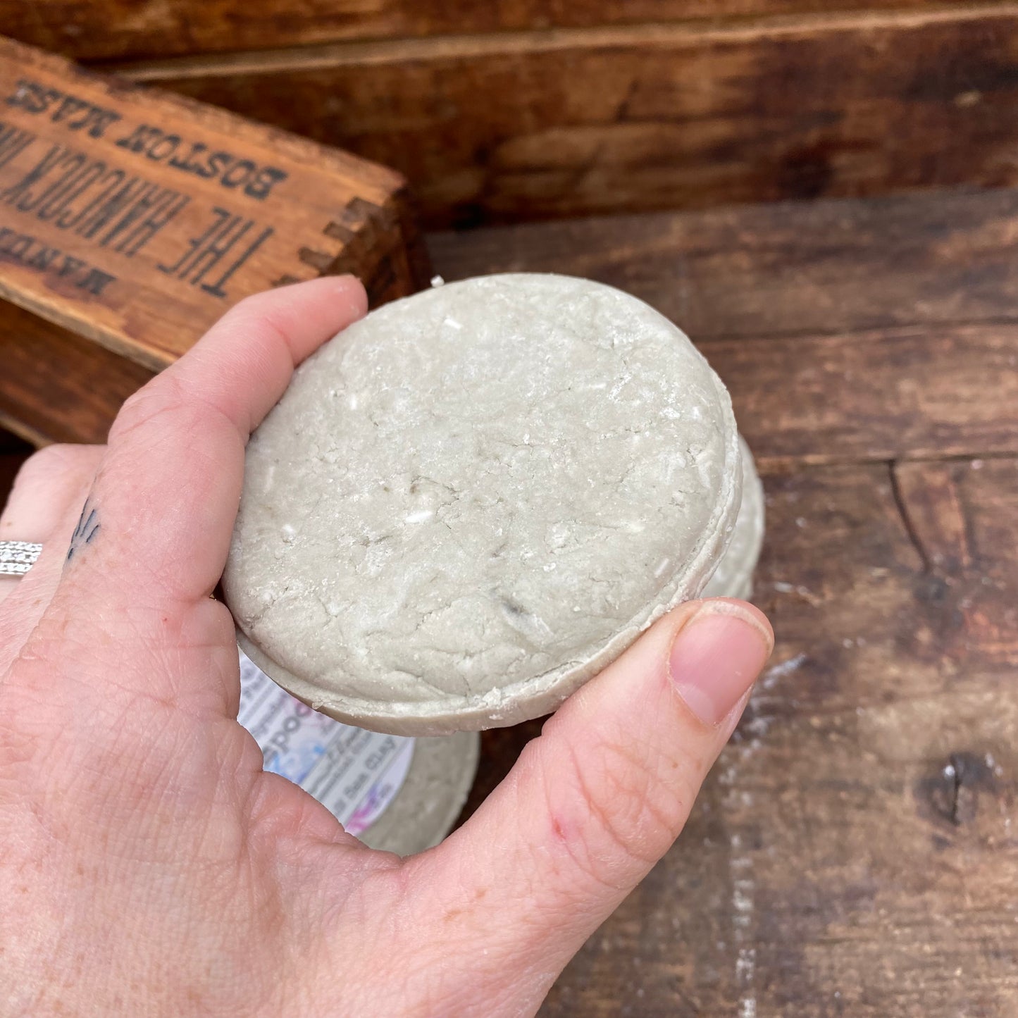 Syndet Shampoo Bar - Peppermint Rosemary Essential Oils & Sea Clay