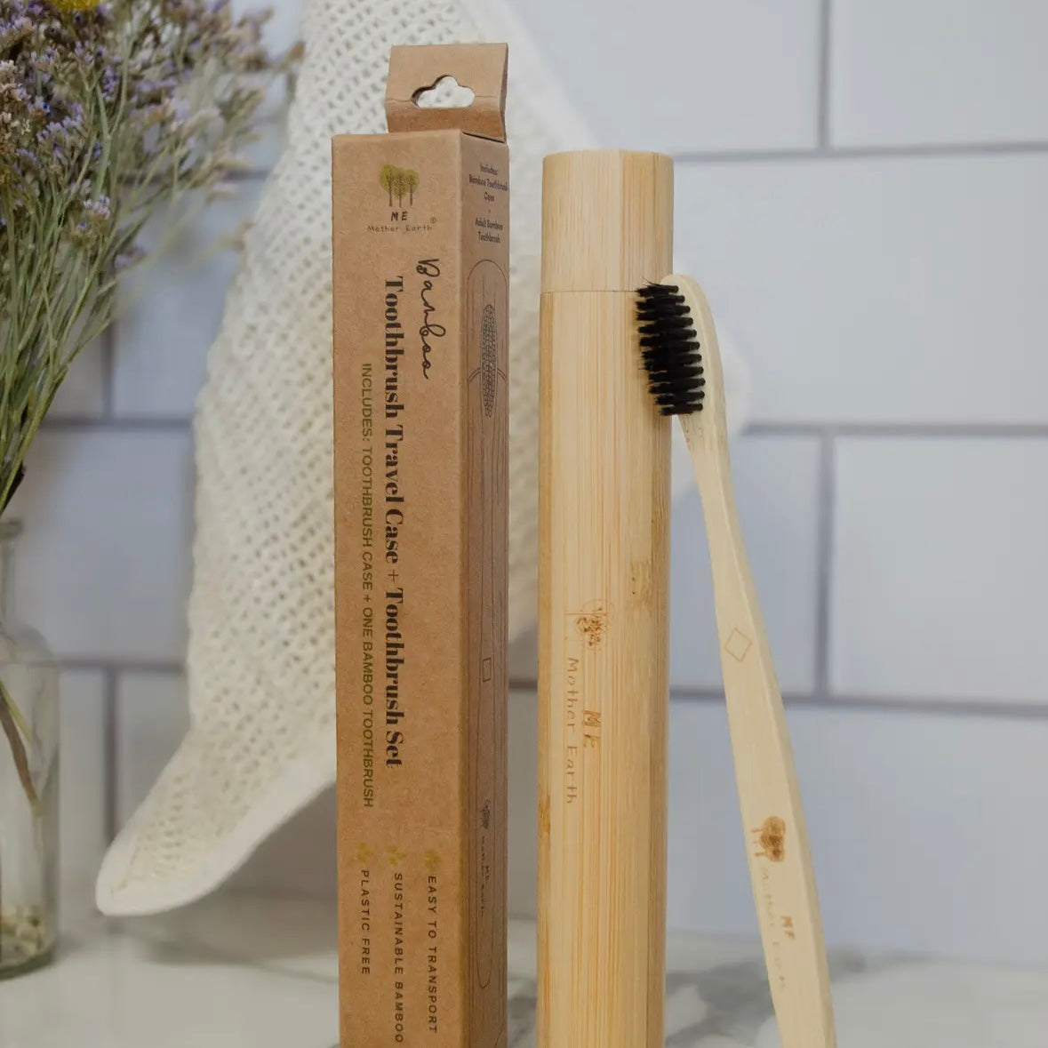 Bamboo Travel Toothbrush and Case - The Hippie Farmer