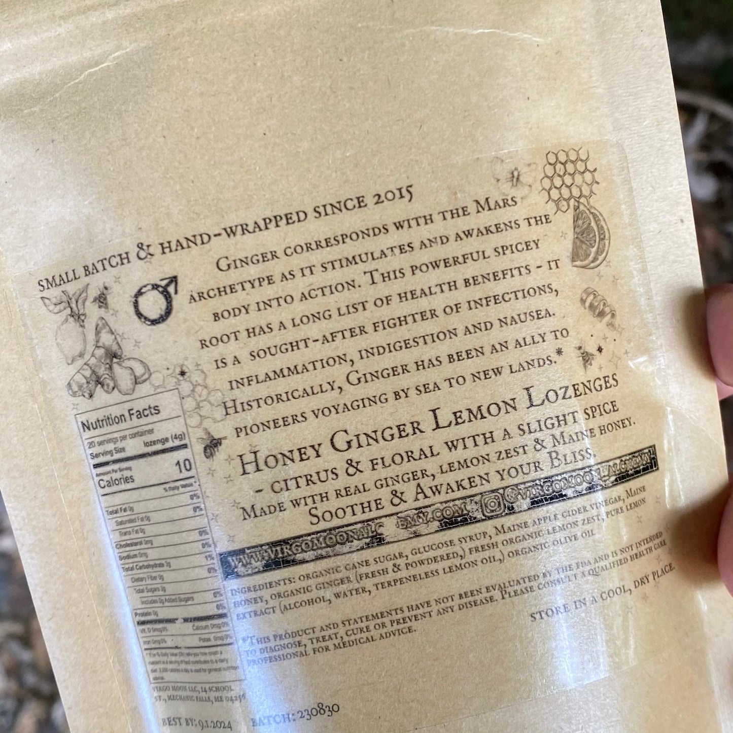 Honey Lozenges - (Ginger & Lemon, Chamomile, or Lavender) - by VirgoMoon - The Hippie Farmer