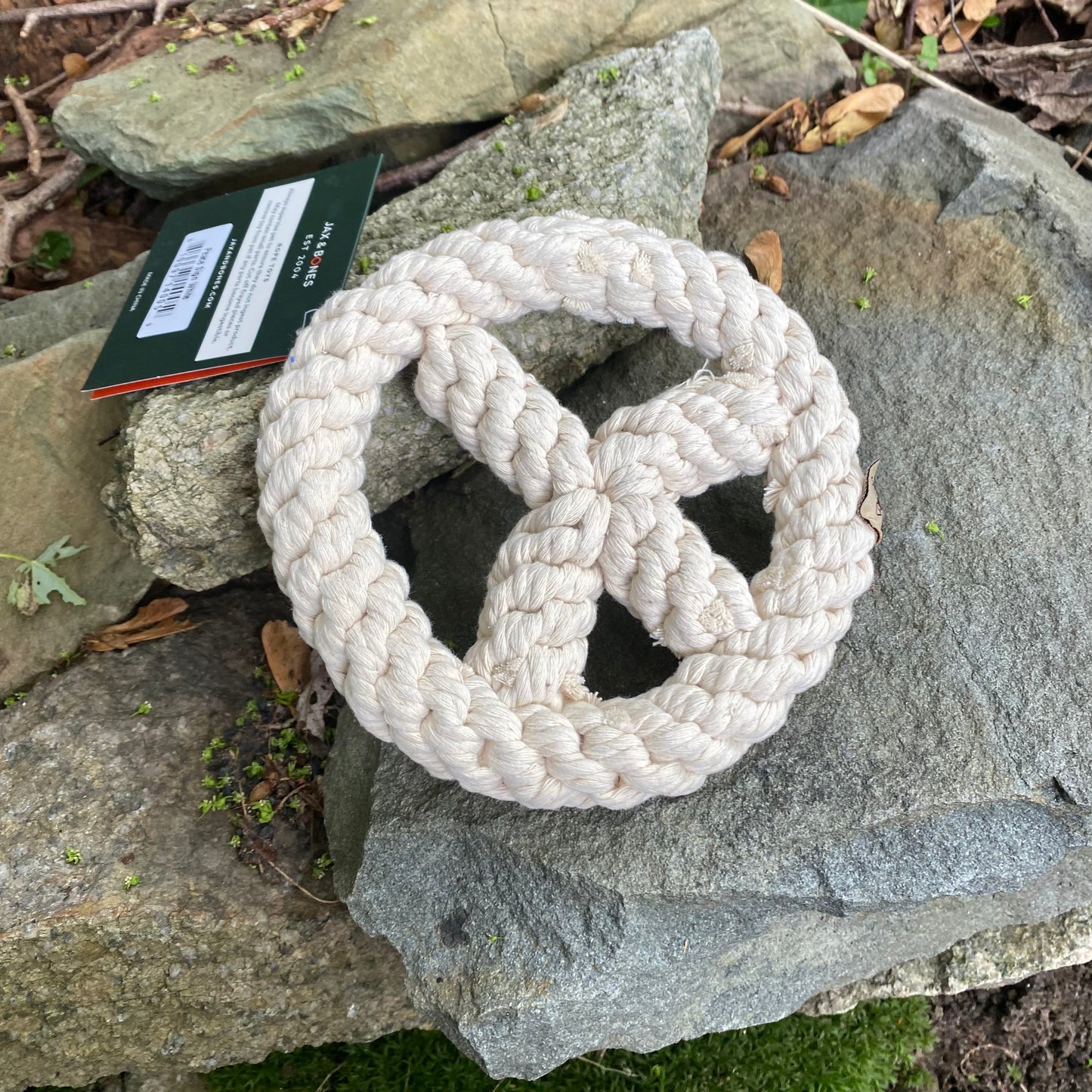Peace Sign - Dog Rope Toy - by Jax & Bones - The Hippie Farmer