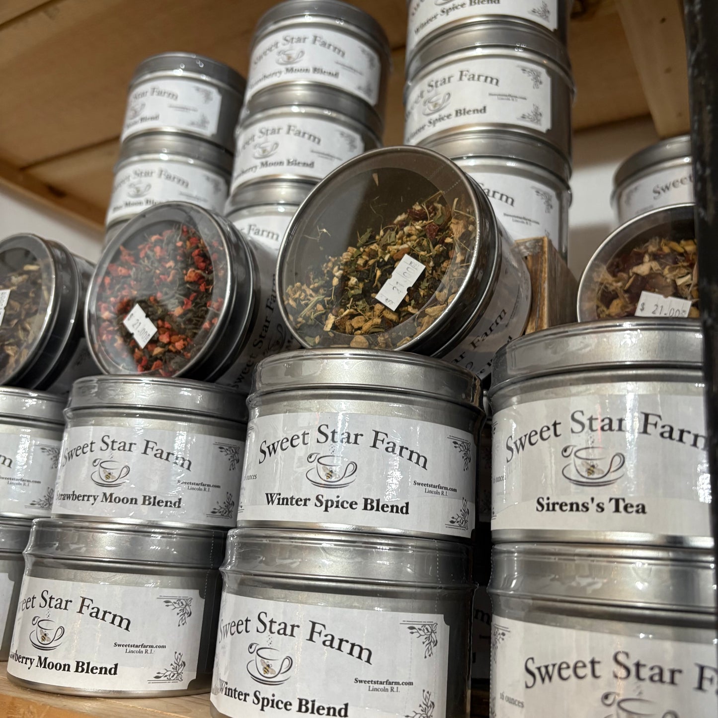 Sweet Star Farm Tea Blends - 16oz Tins - Various Blends