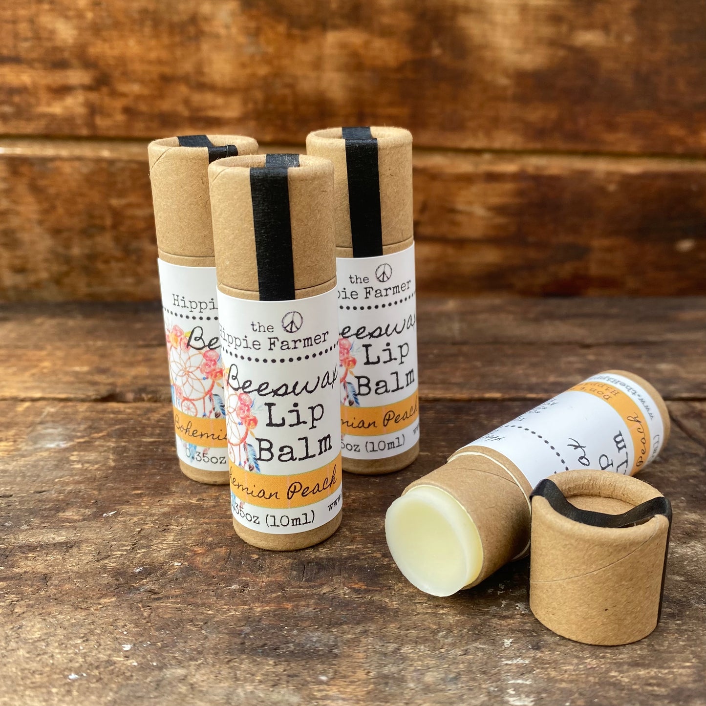 Bohemian Peach Lip Balm - Tube - 0.35oz - The Hippie Farmer