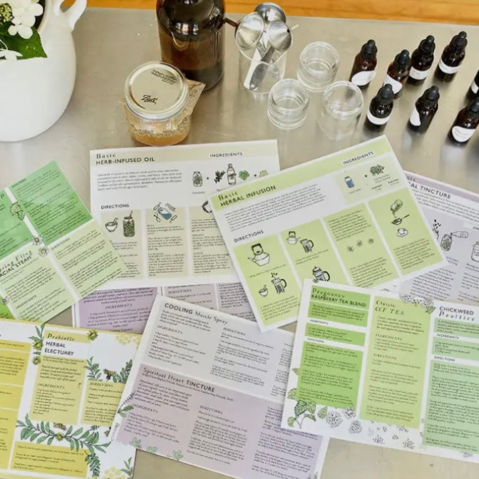 Herbal Preparations 101 Laminated Recipe Guides - Book by Herbal Academy - The Hippie Farmer