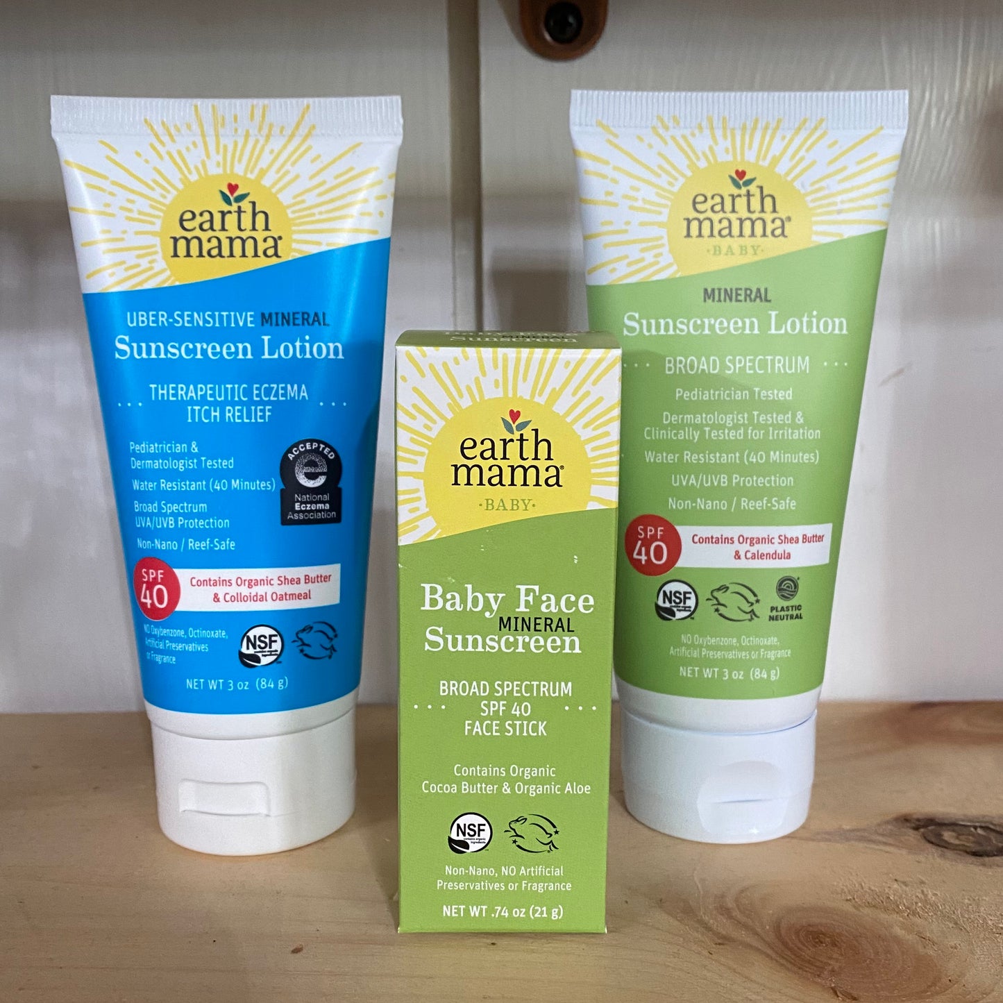 Mineral Sunscreen Lotion - Uber Sensitive, Broad Spectrum, or Broad Spectrum Face Stick - by Earth Mama - The Hippie Farmer