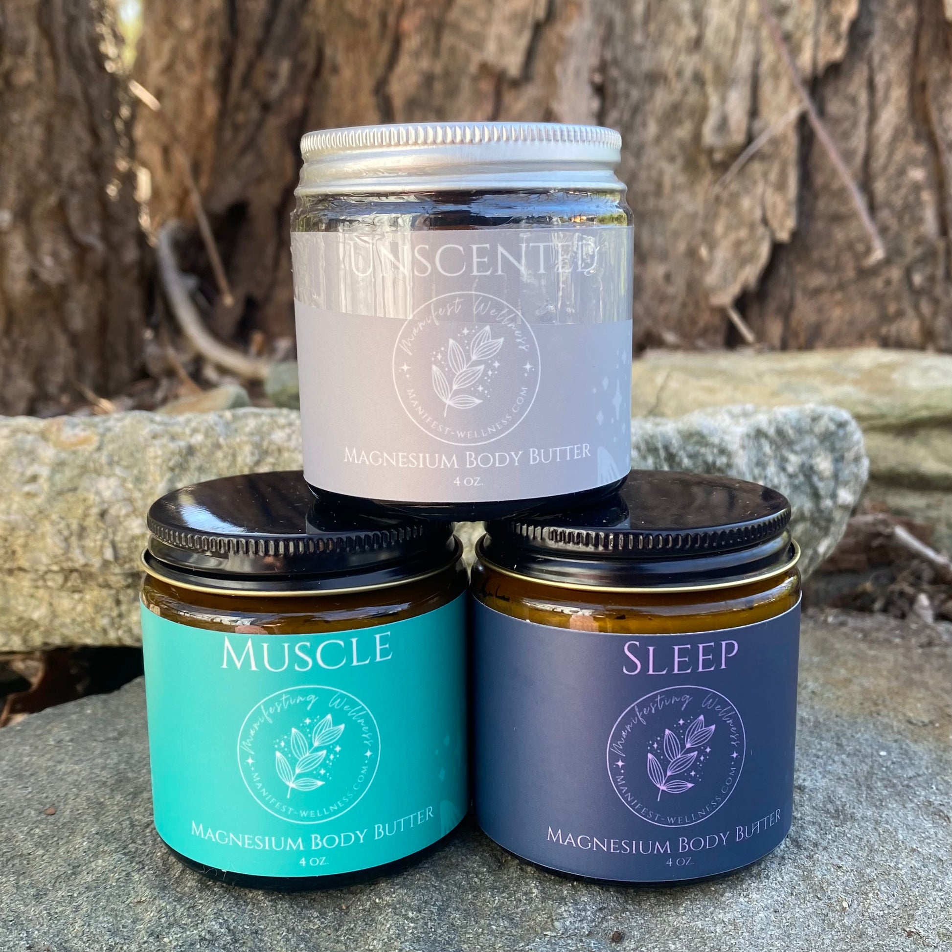 Magnesium Infused Body Butter - Unscented, Sleep or Muscle - by Manifest Wellness - The Hippie Farmer