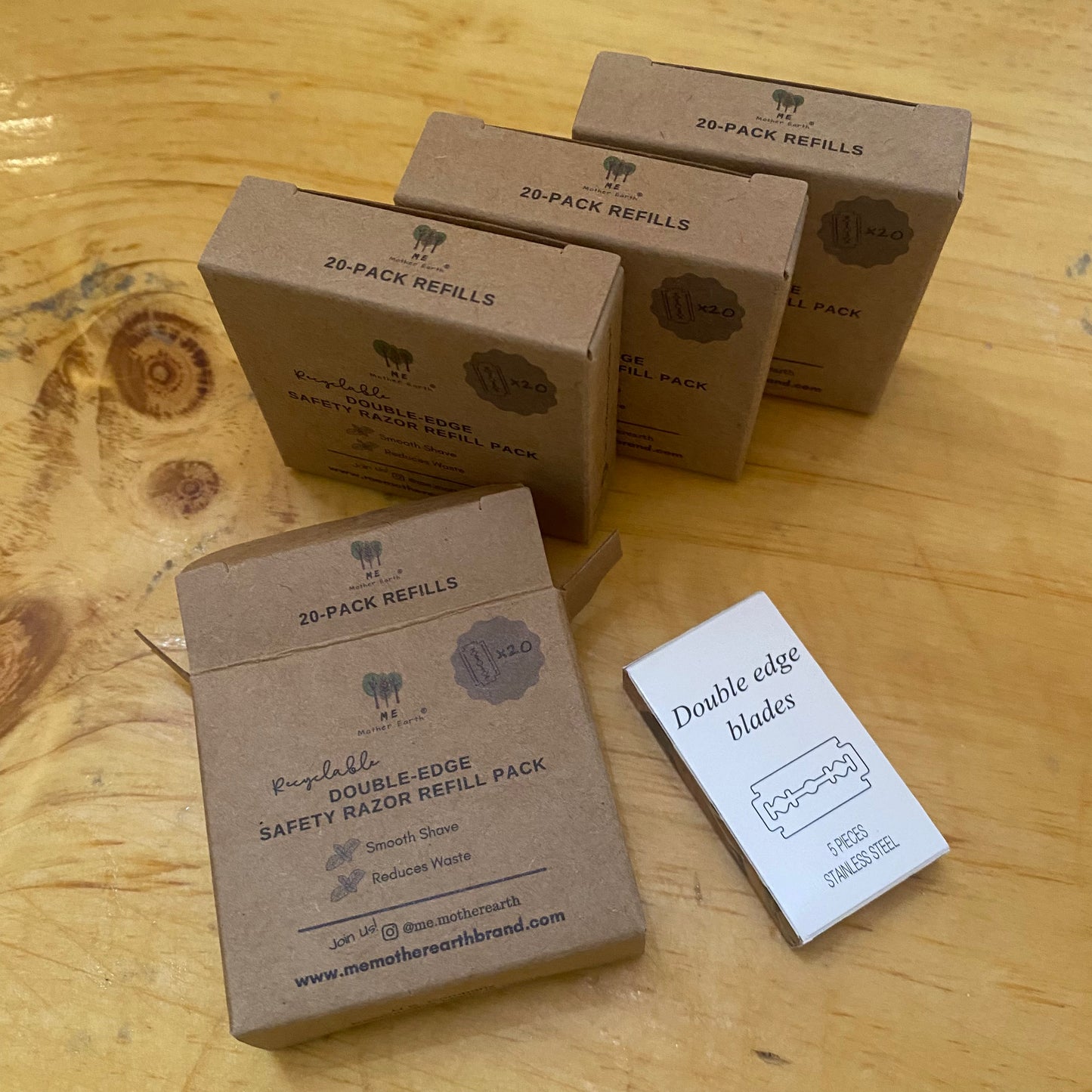 Double-Edge Safety Razor REFILL Pack - 20 blades - The Hippie Farmer