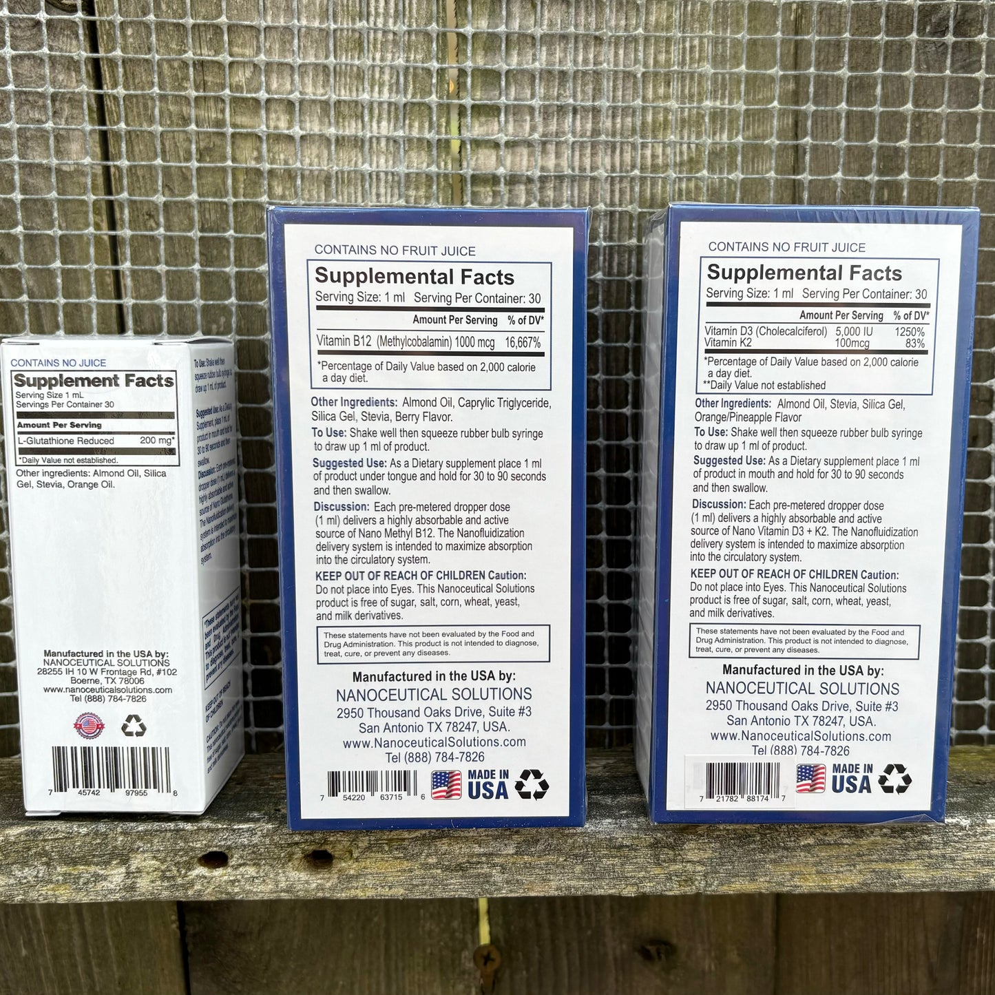 Nanosized Liquid Drops - Glutathione, Vit D3 + K2, or Methyl B12 - by Nanoceutical Solutions - The Hippie Farmer