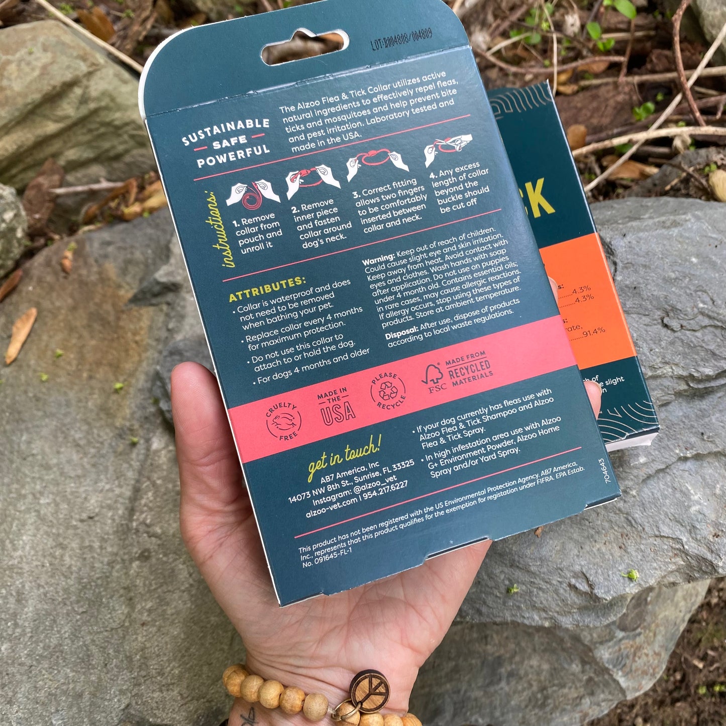 Flea & Tick Dog Collar - Small, Med, or Large Sizes - by ALZOO - The Hippie Farmer