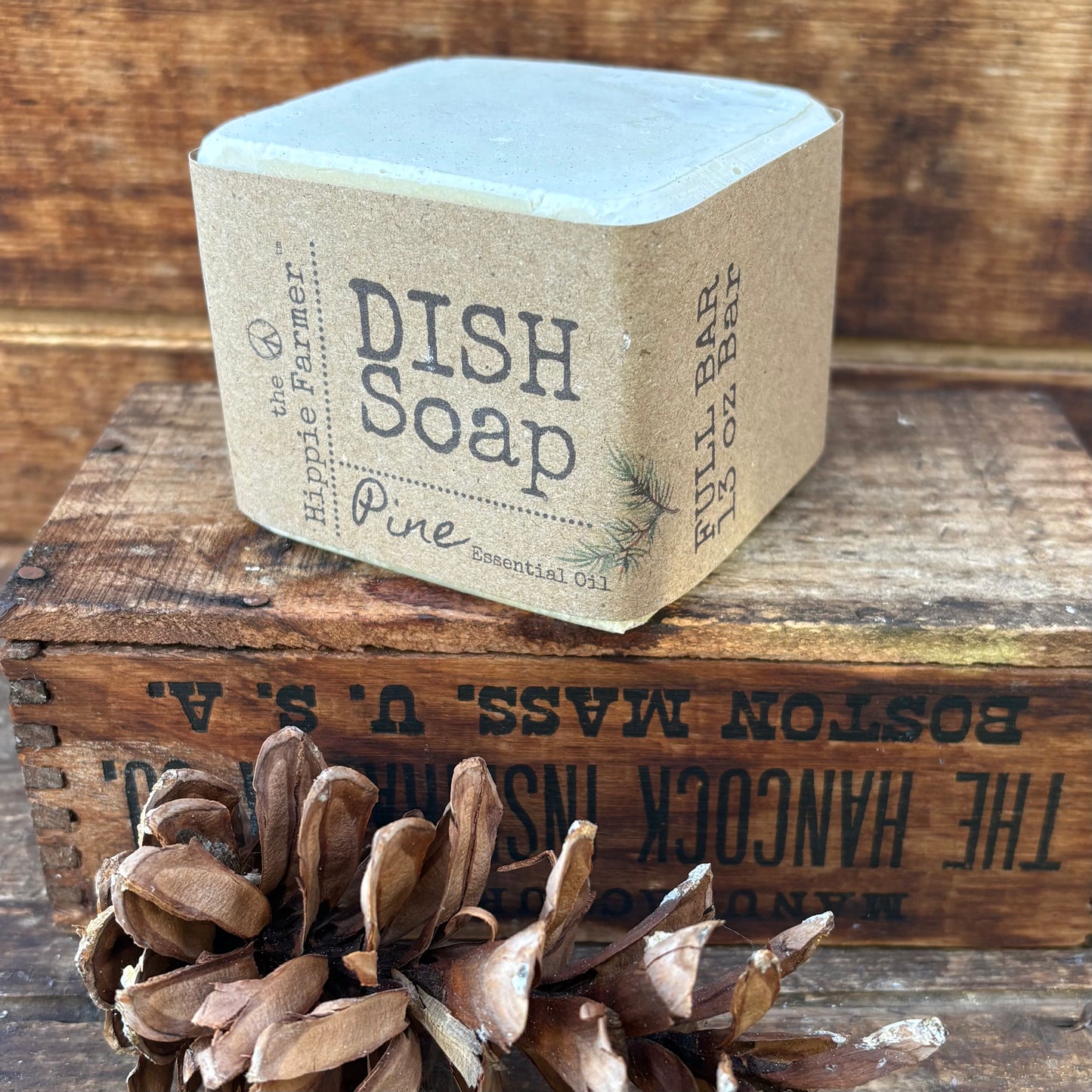 Dish Bar Soap - Pine Essential Oil - Half or Full Bar - The Hippie Farmer