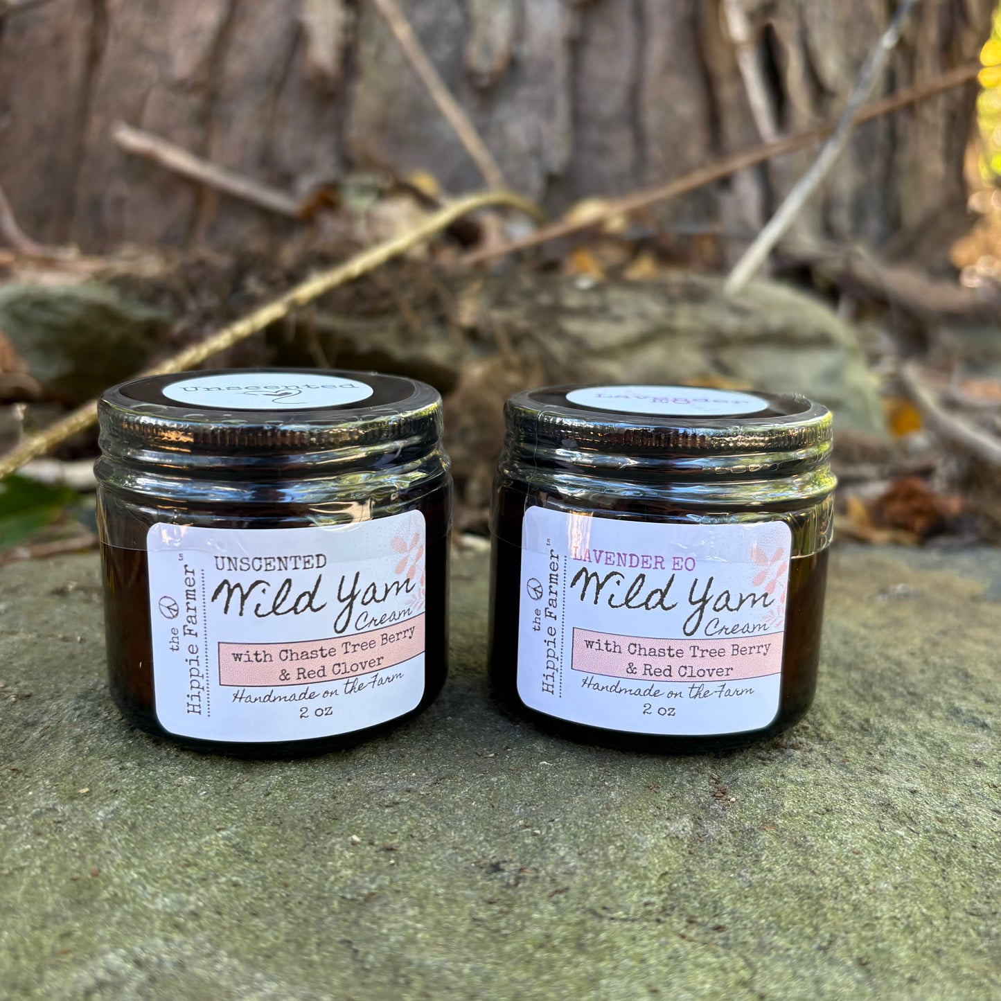 Wild Yam Cream with Chaste Tree Berry & Red Clover - Unscented or Lavender EO - 2 oz Jar