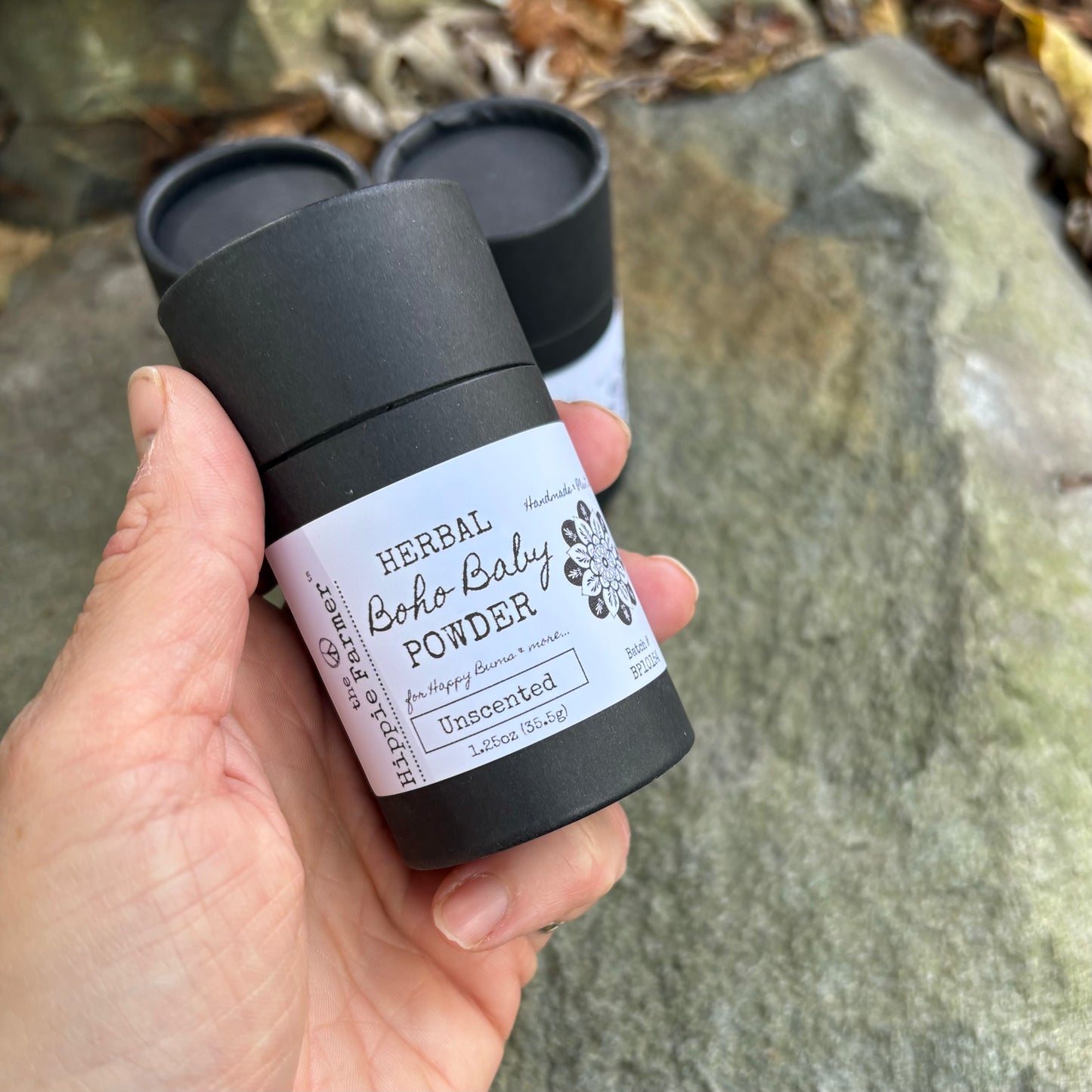 Natural Boho Baby Powder - Unscented or Organic Lavender Essential Oil - The Hippie Farmer