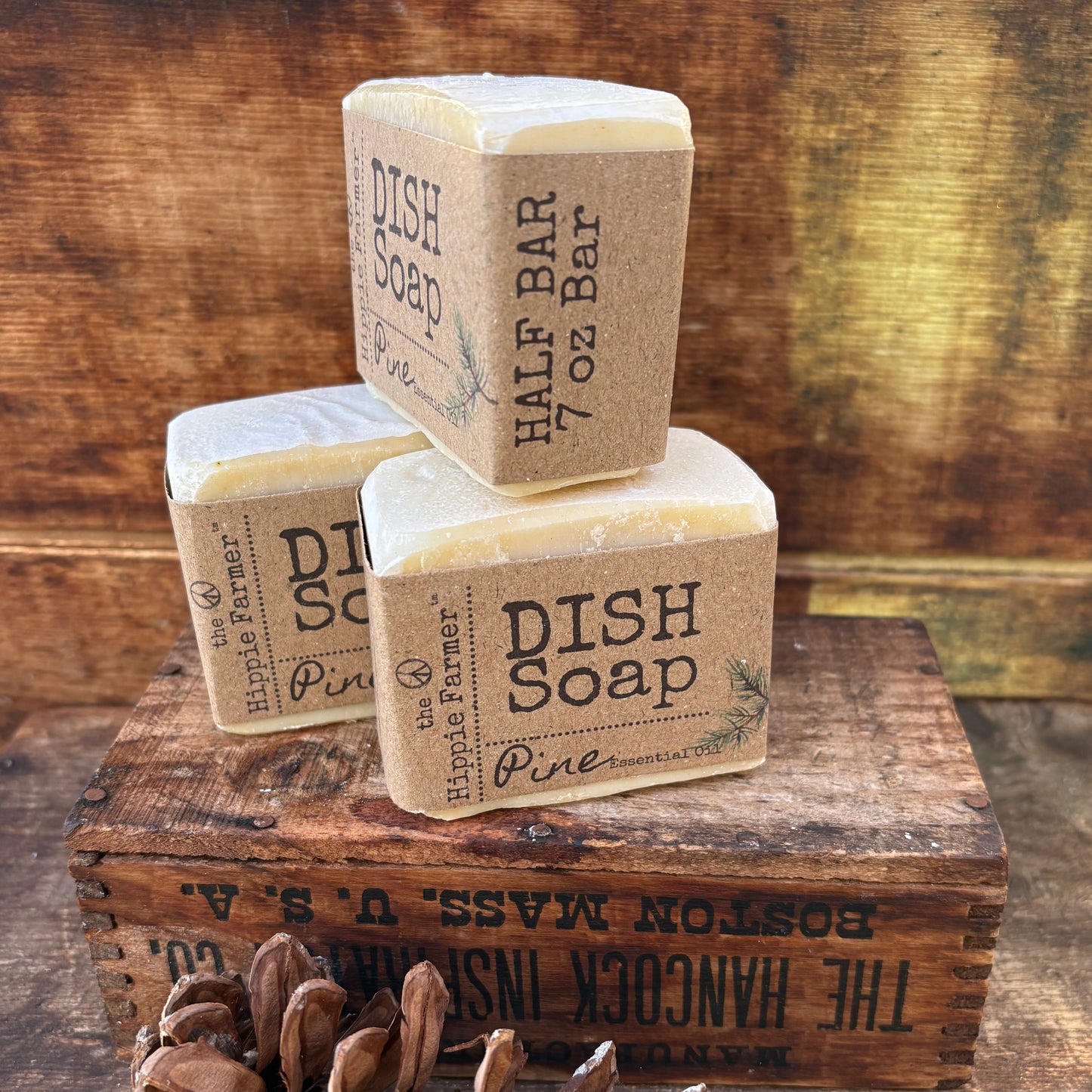 Dish Bar Soap - Pine Essential Oil - Half or Full Bar - The Hippie Farmer