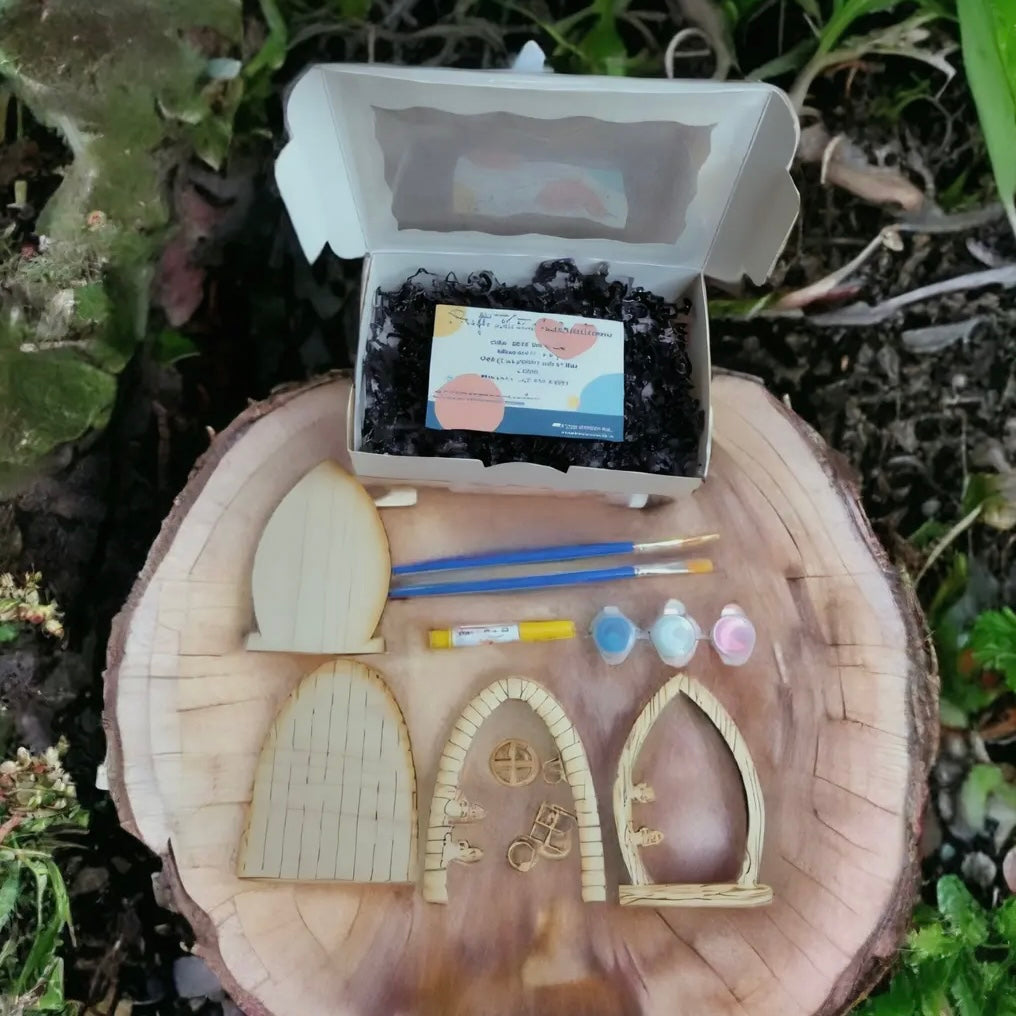 Wooden Craft/Toys for Kids - Fairy Door, Flower Holder, Lacing Boards, Scavenger Hunt or Tic Tac Toe - by Ellie Joe Design Co - The Hippie Farmer