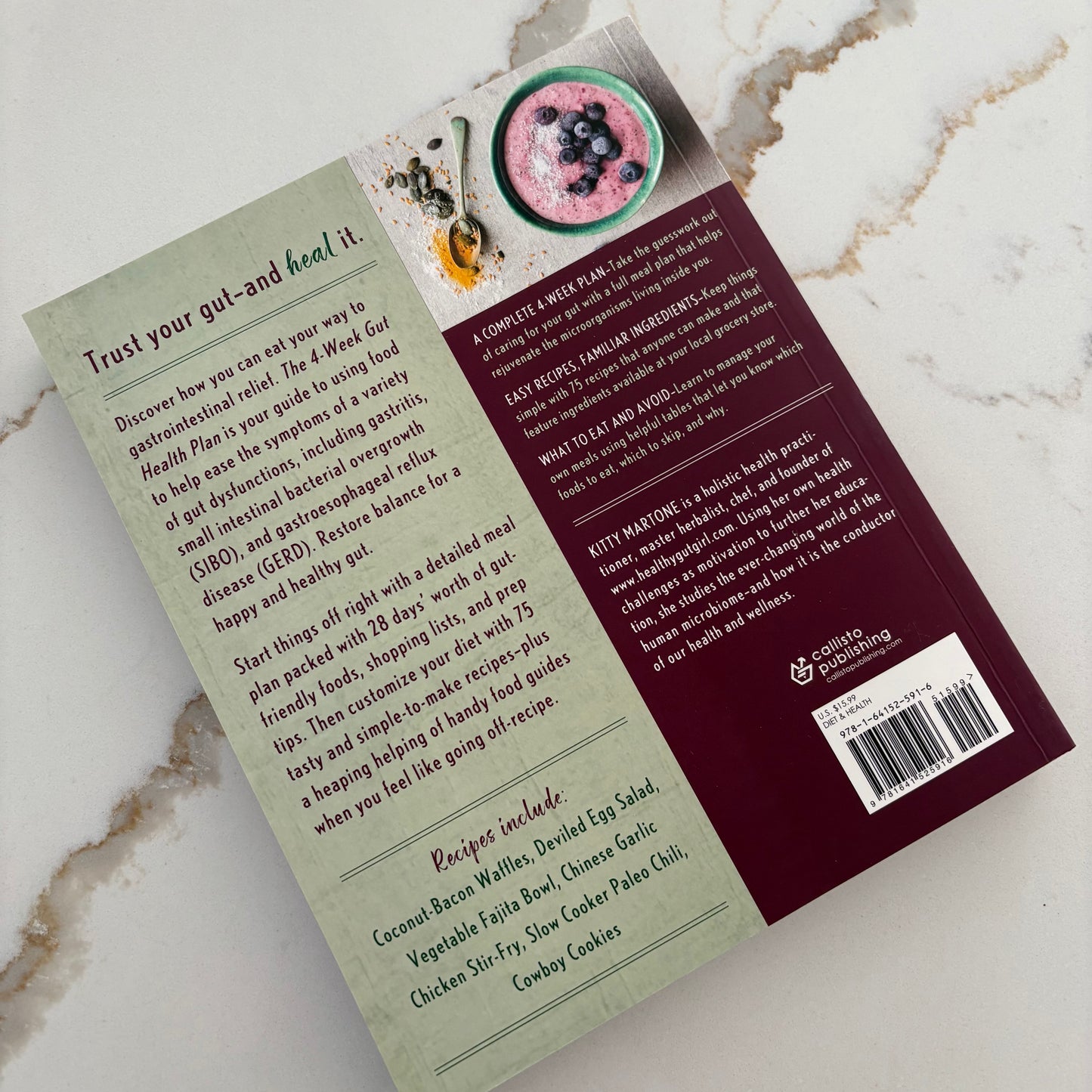 The 4 Week Gut Health Plan - Restore Your Gut - Book by Kitty Martone - The Hippie Farmer