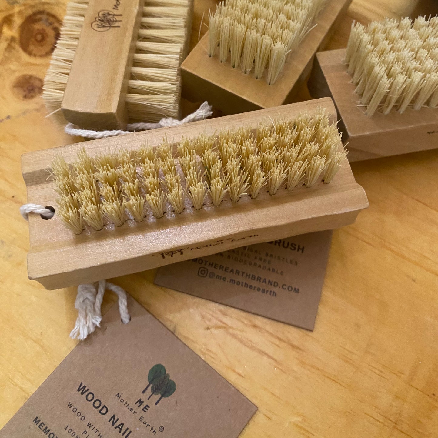 Wood Nail Brush with Sisal Bristles by MotherEarth - The Hippie Farmer