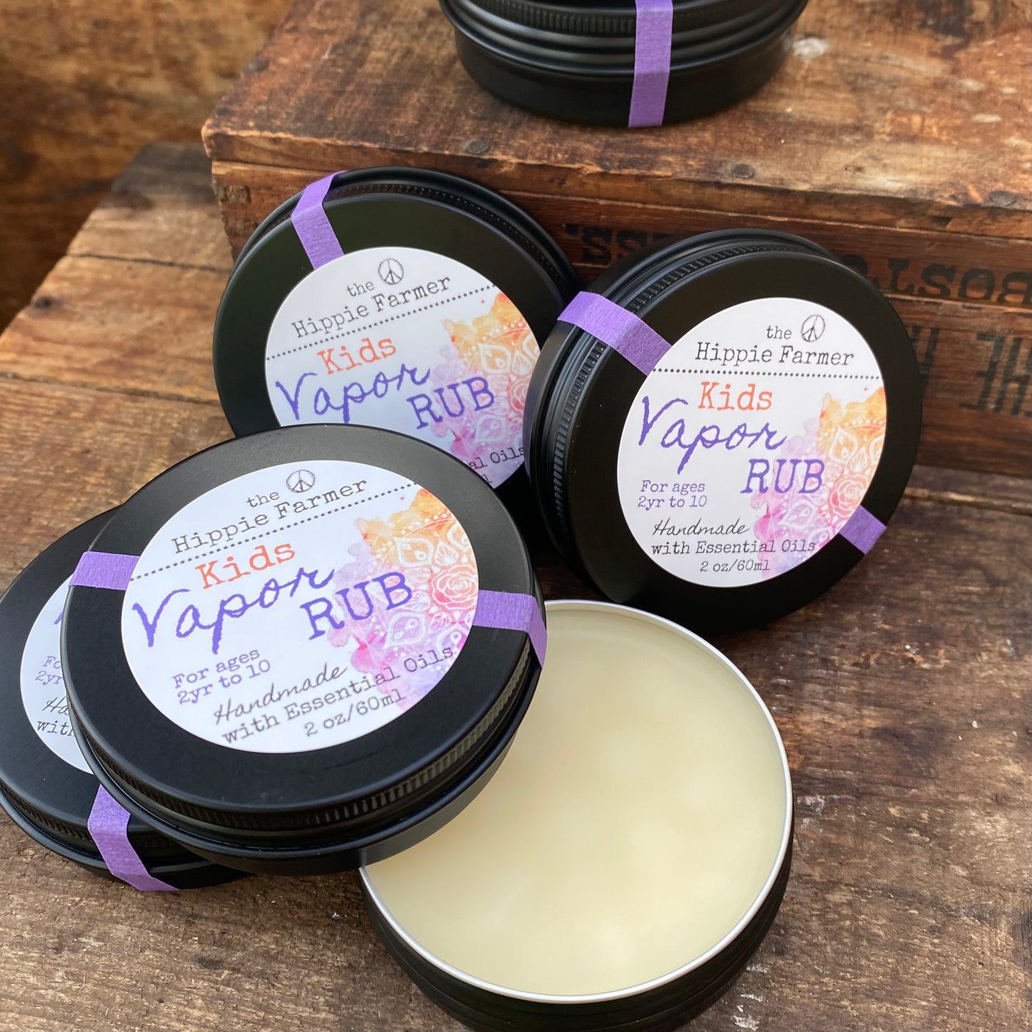 Kids 2+ Essential Oil Vapor Rub - 2 oz Tin - The Hippie Farmer