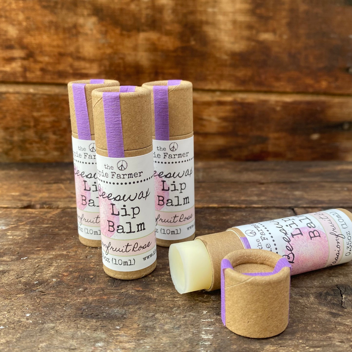Passionfruit Rose Lip Balm - Tube - 0.35oz - The Hippie Farmer