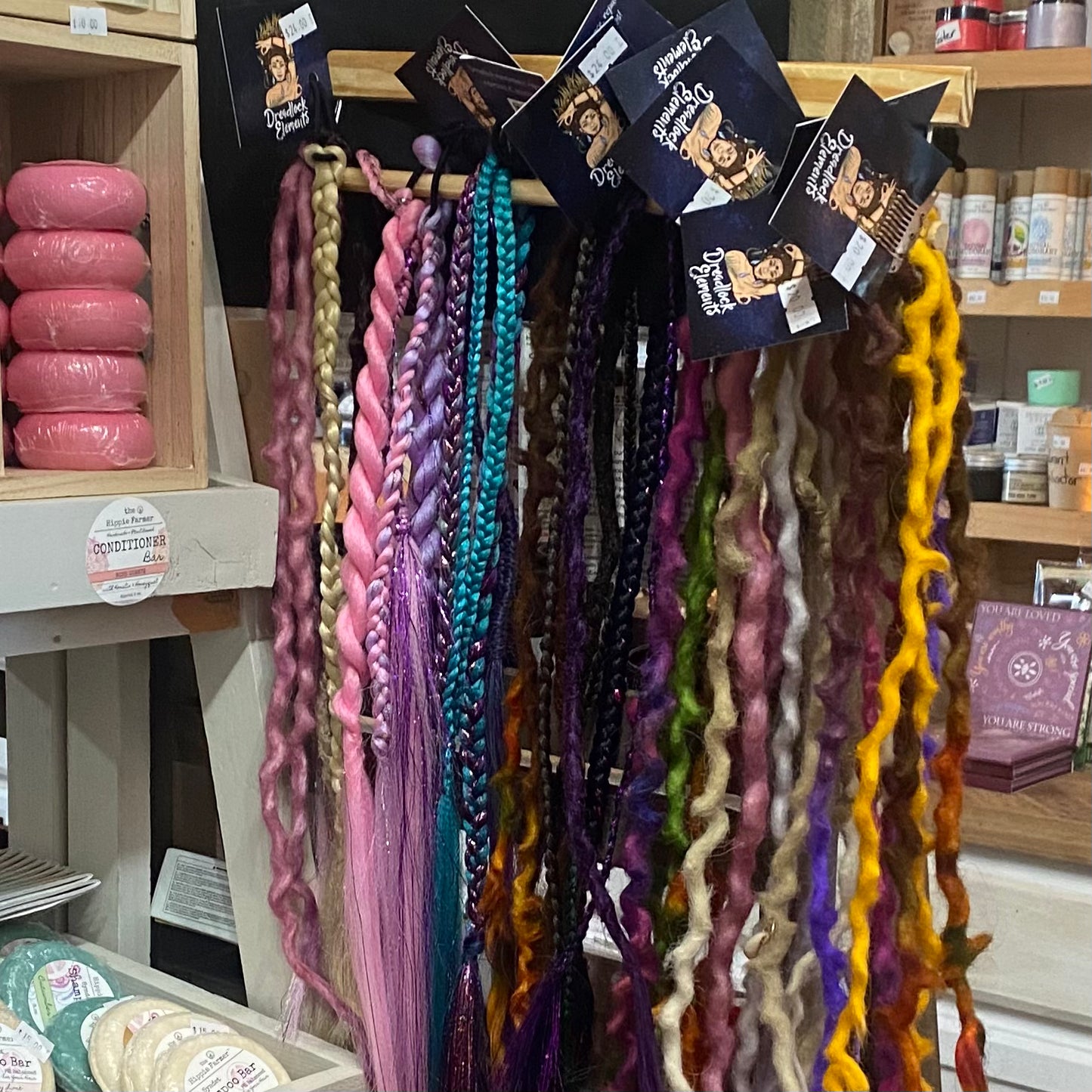 Dread Hair - Clip or Elastic - by Dreadlock Elements - The Hippie Farmer