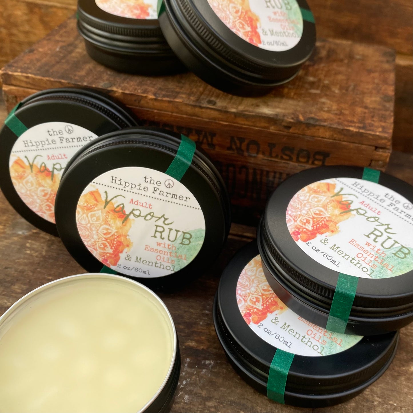 Adult Essential Oil Vapor Rub with Menthol - 2 oz Tin - The Hippie Farmer