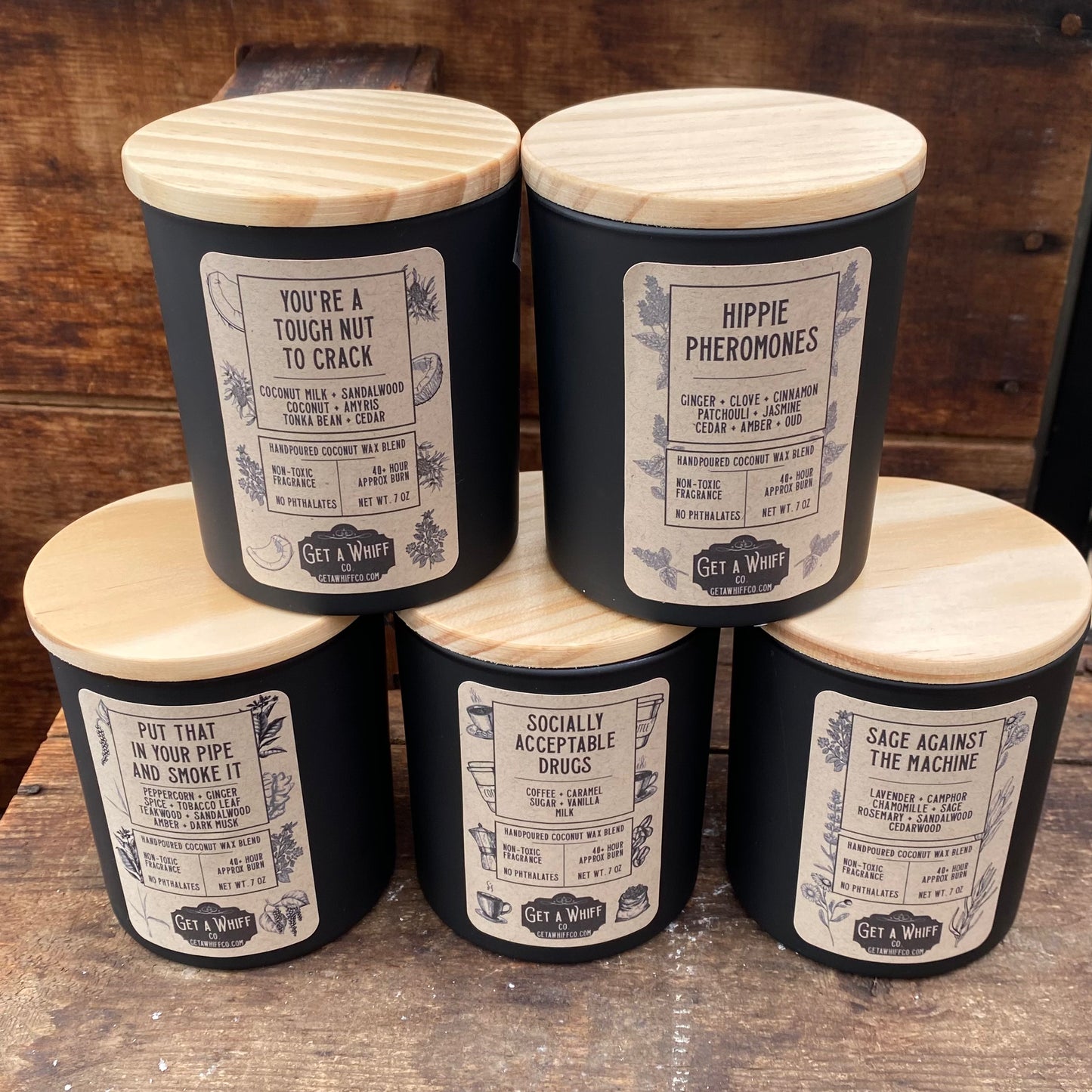 PUT THAT IN YOUR PIPE AND SMOKE IT - Hand-poured Coconut Wax Blend (Non Toxic) Candle - by Get A Whiff Co. - The Hippie Farmer