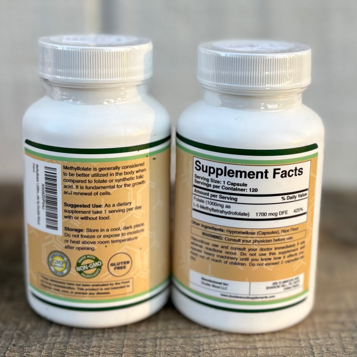 Methyl Folate - Cell Growth & Renewal - 1000mcg by Double Wood Supplements