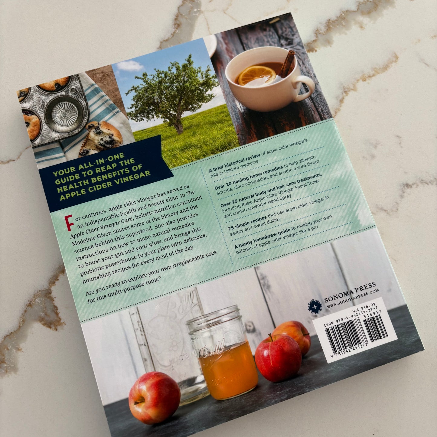 The Apple Cider Vinegar Cure - Essential Recipes & Remedies to Heal Your Body Inside and Out - Book by Madeline Given, NC - The Hippie Farmer