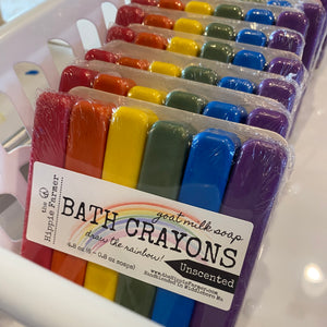 Bath Crayons - Goat Milk Soap - Unscented 4.8 oz (6 colors - 0.8 oz each)