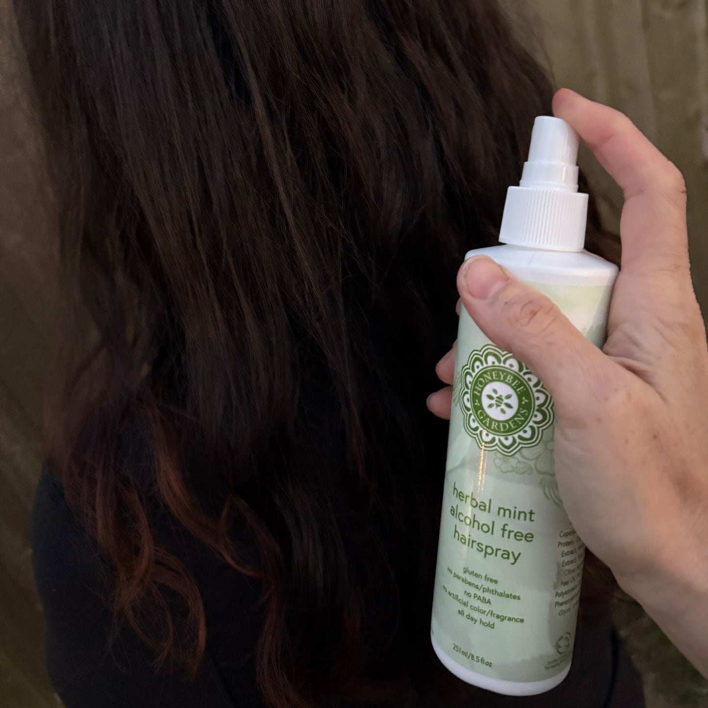 Herbal Mint Alcohol FREE Hairspray - 8.5 fl oz by Honeybee Gardens - The Hippie Farmer