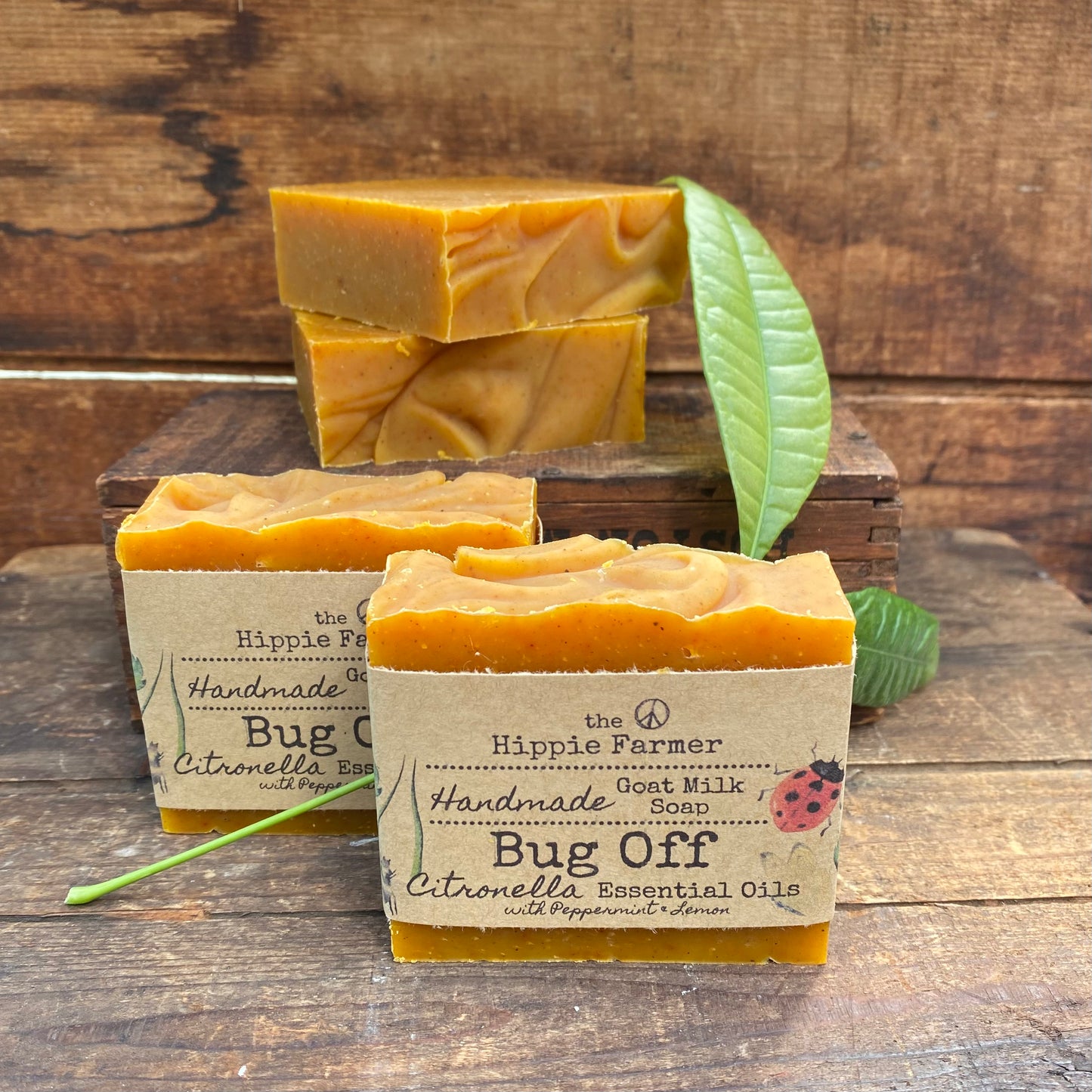 Goat Milk Soap - BUG OFF - Citronella with Peppermint & Lemon Essential Oils - The Hippie Farmer