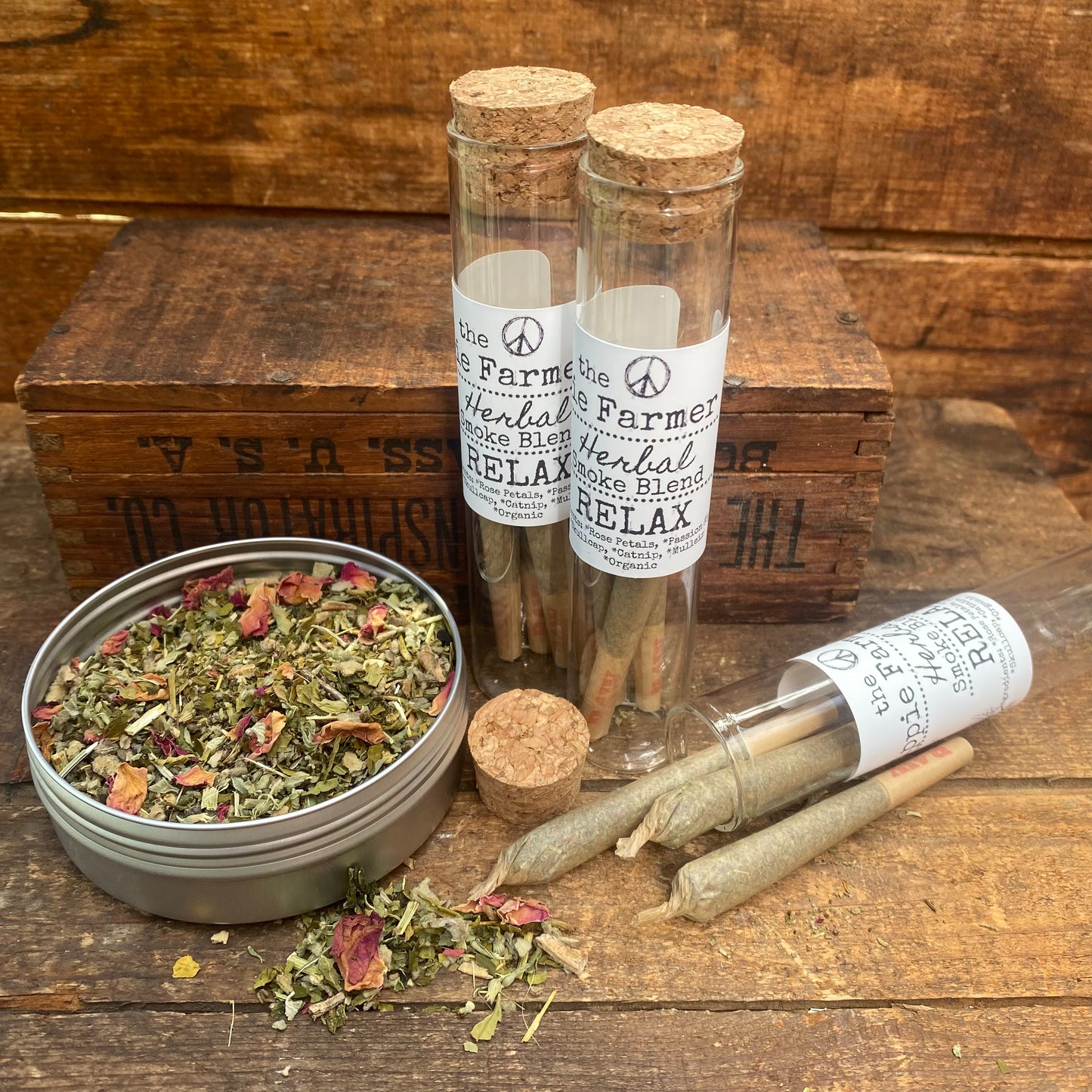 RELAX - Smoking Blend - 3 Rolled or 4oz Tin
