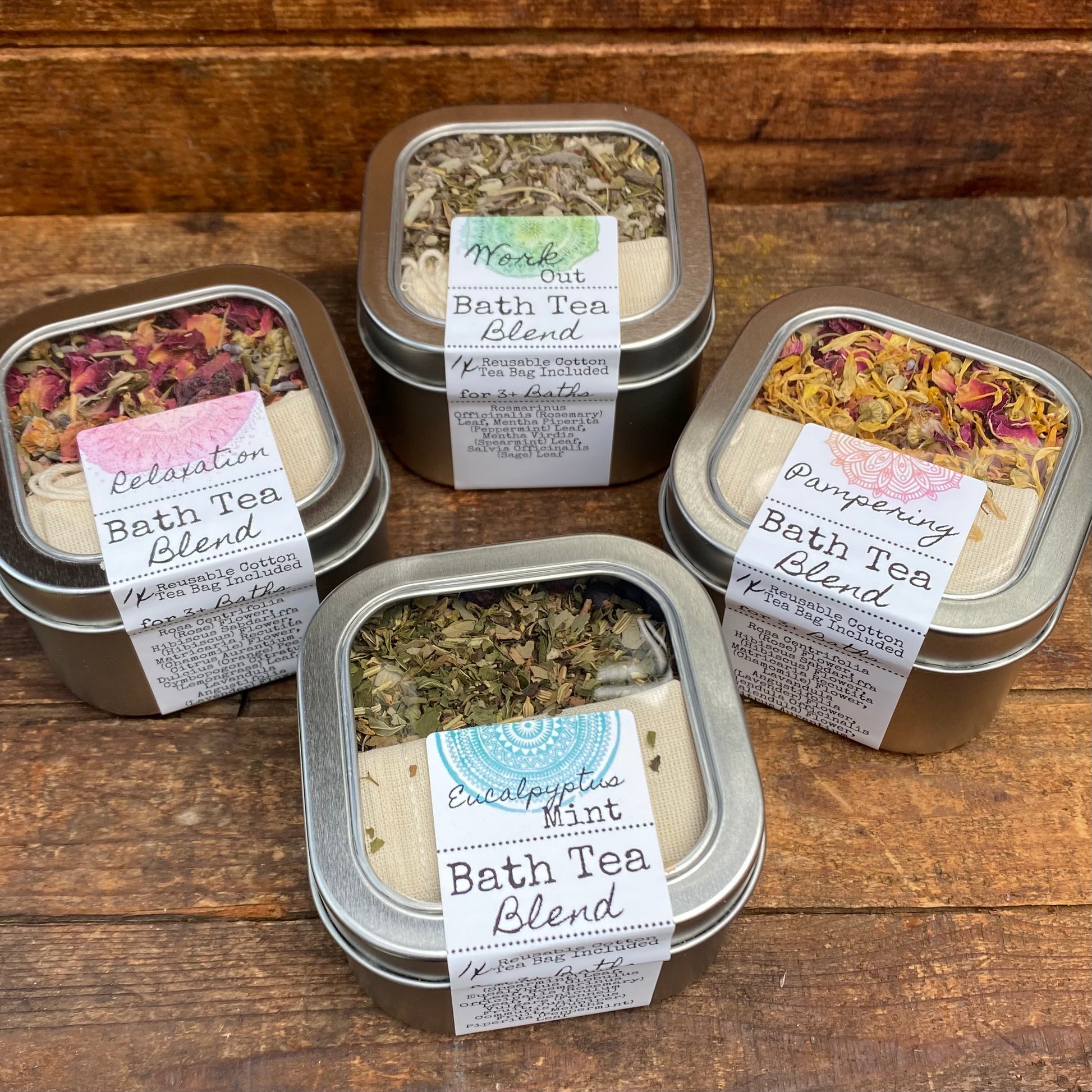 Herbal Bath Tea Blends - 4 Different blends to soak your worries away - Various blends - The Hippie Farmer