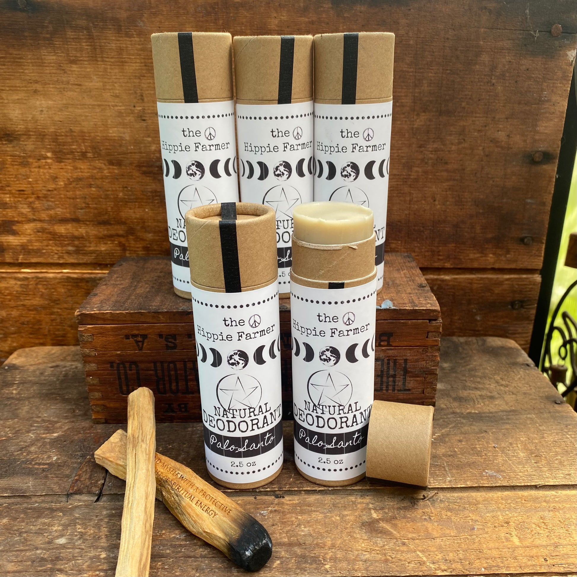 Natural Deodorant - Witch’s Brew (Palo Santo) - Aluminum and Baking Soda FREE - The Hippie Farmer