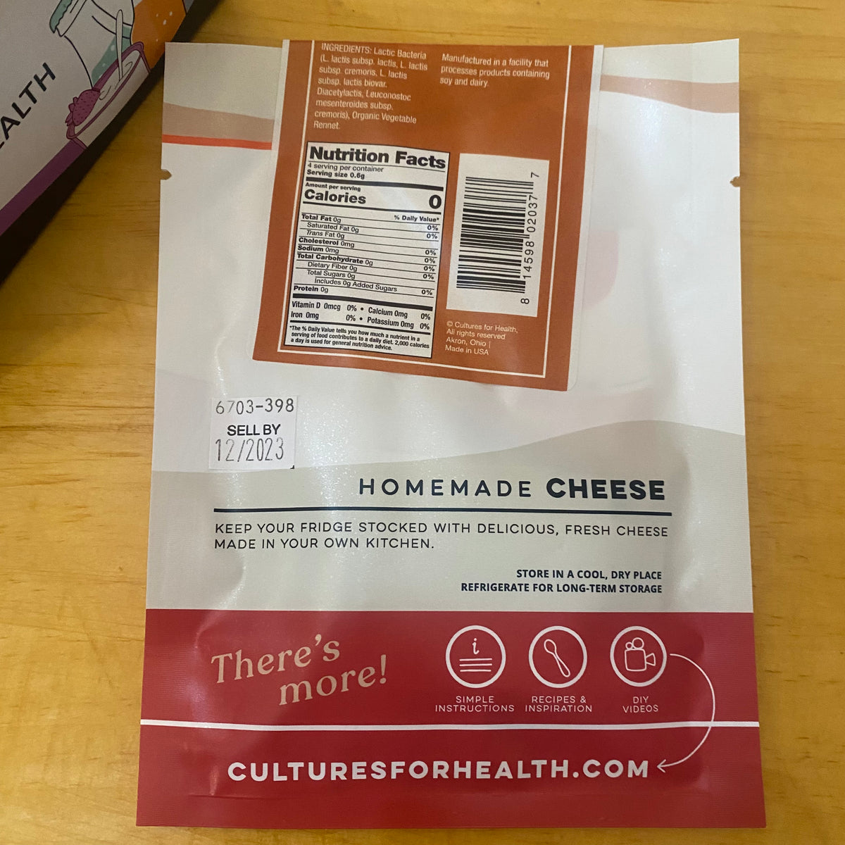 Chevre Cheese Starter Culture by Cultures for Health The Hippie