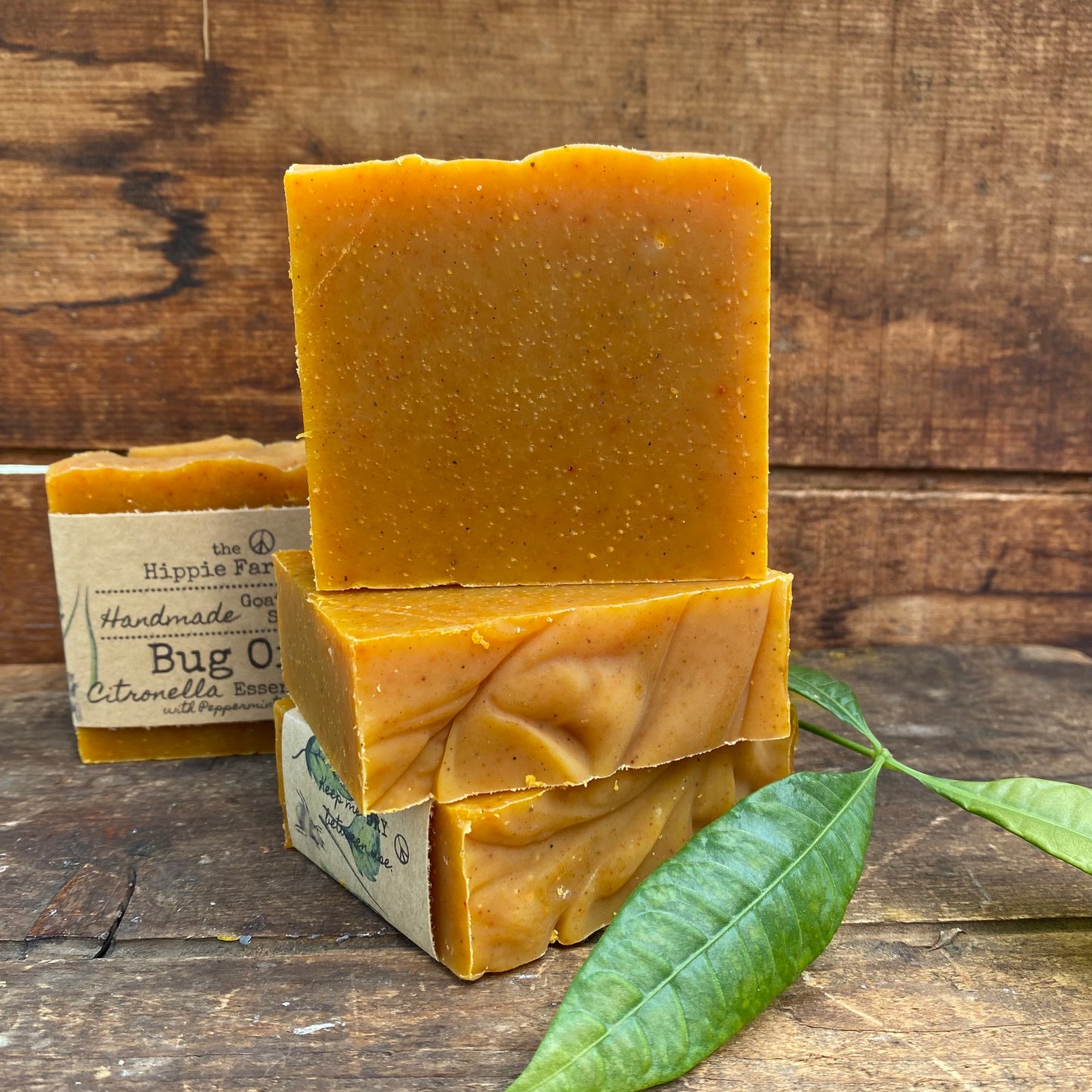 Goat Milk Soap - BUG OFF - Citronella with Peppermint & Lemon Essential Oils - The Hippie Farmer