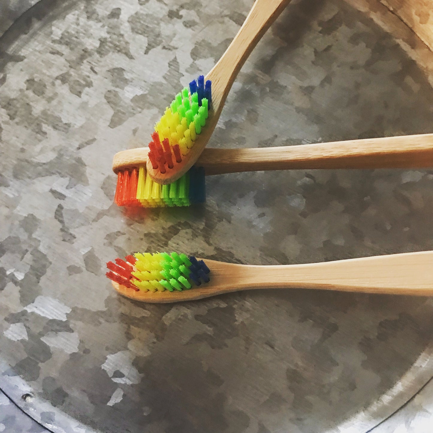 Bamboo Toothbrush - Soft Rainbow Bristle - The Hippie Farmer