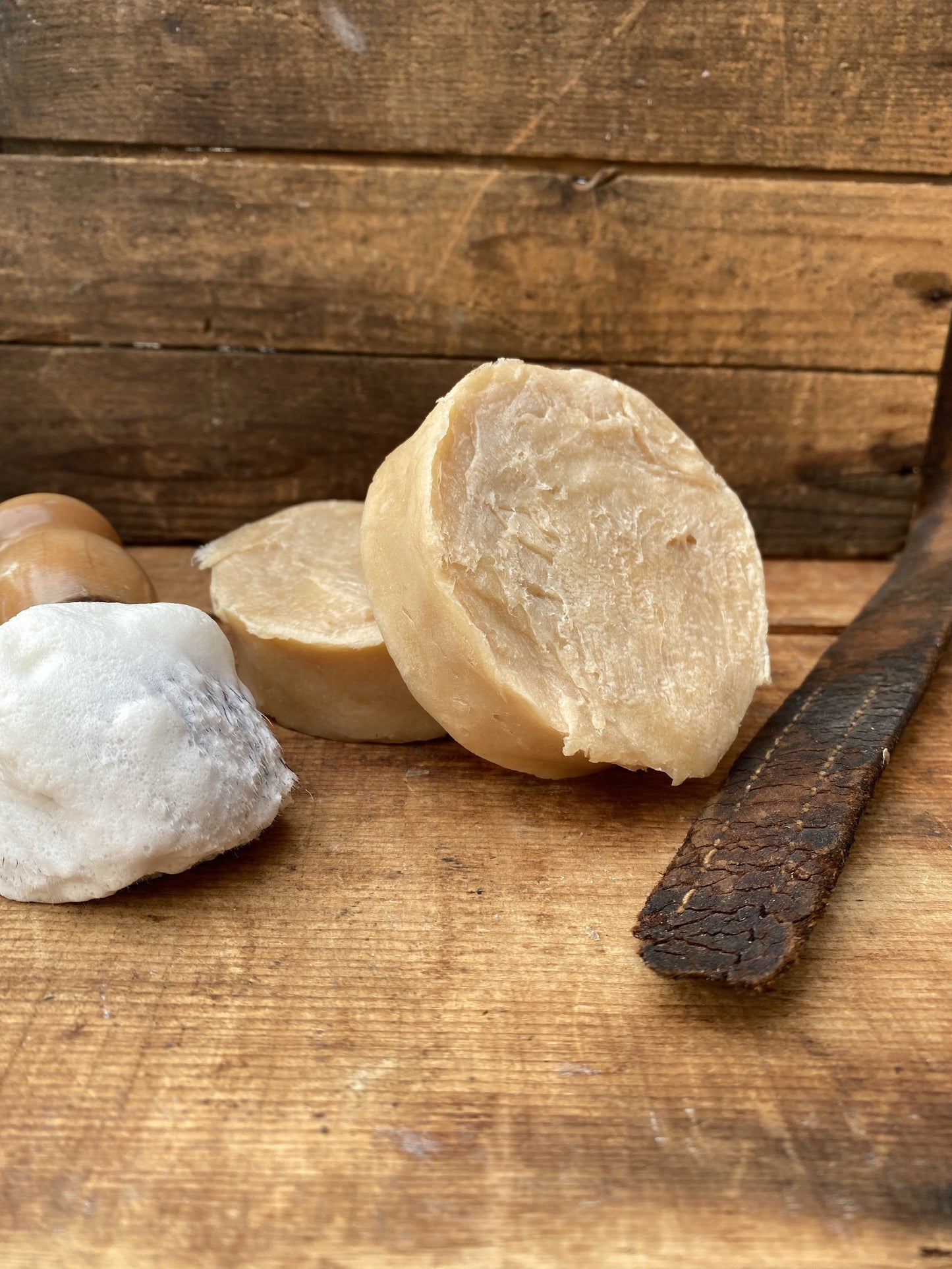 Old Fashioned Dual Lye Shave Soap - Sensual Sandalwood - The Hippie Farmer