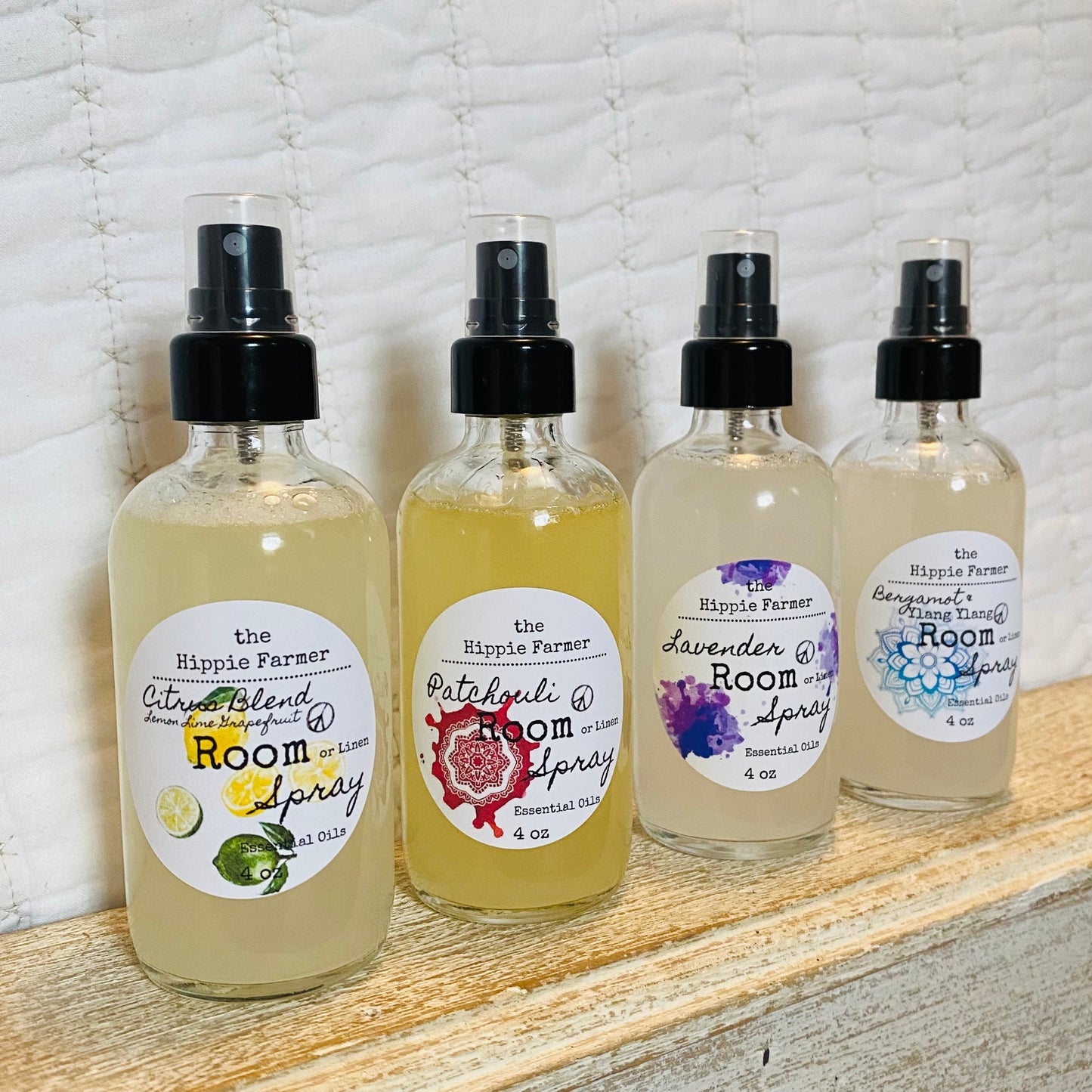 Room & Linen Sprays - Organic with Essential Oils - The Hippie Farmer