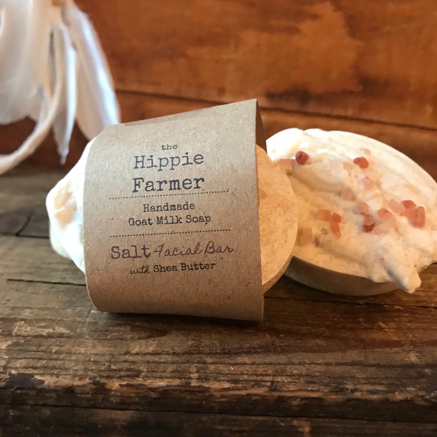 Goat Milk Soap - Sea Salt & Shea Butter - Facial Bar - The Hippie Farmer