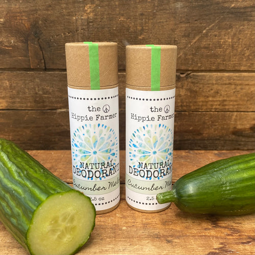 Cucumber Melon - Natural Deodorant - Aluminum and Baking Soda FREE - 2.5oz - The Hippie Farmer